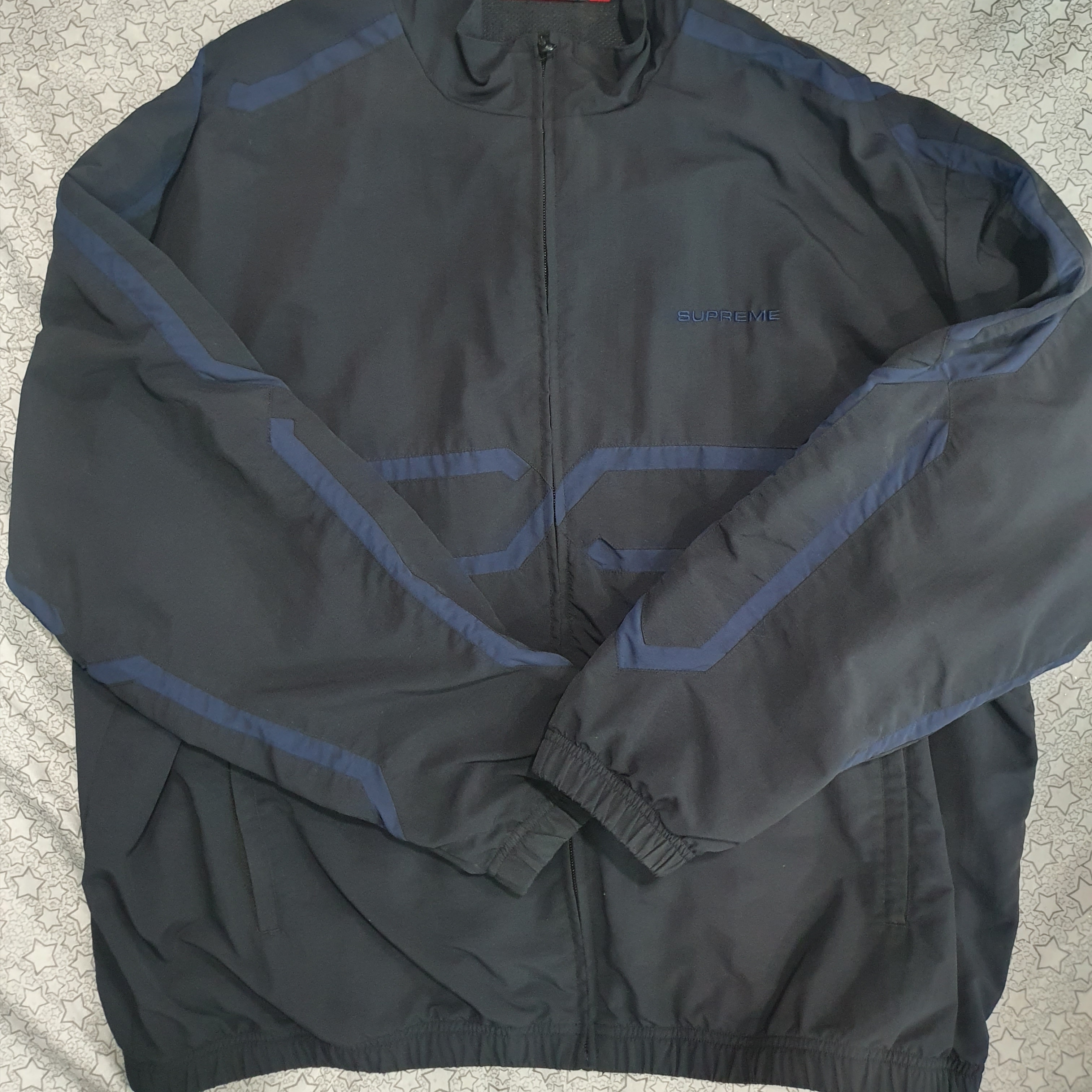 Supreme Inset Link Track Jacket Black - 24SS 착용 스타일