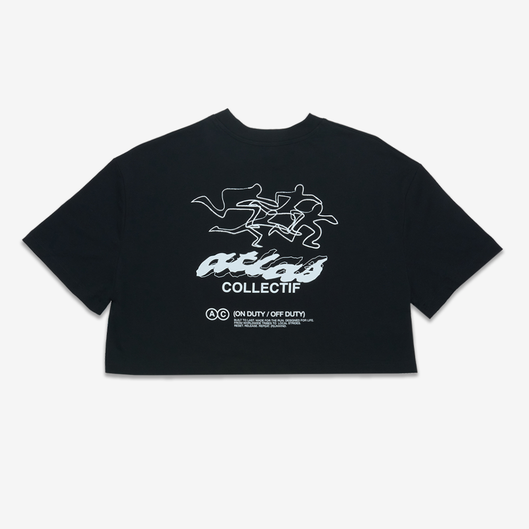 아틀라스 콜렉티프 ACRC 하이브리드 우먼 크롭 티 블랙(Atlas COLLECTIF ACRC Hybrid WMNS Crop Tee BK) - 2
