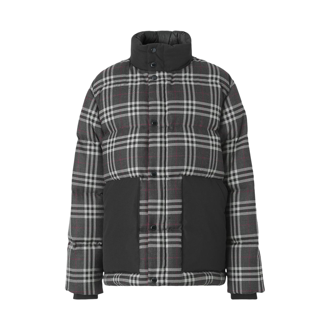 8045499 Burberry Check Down Filled Jacket Black