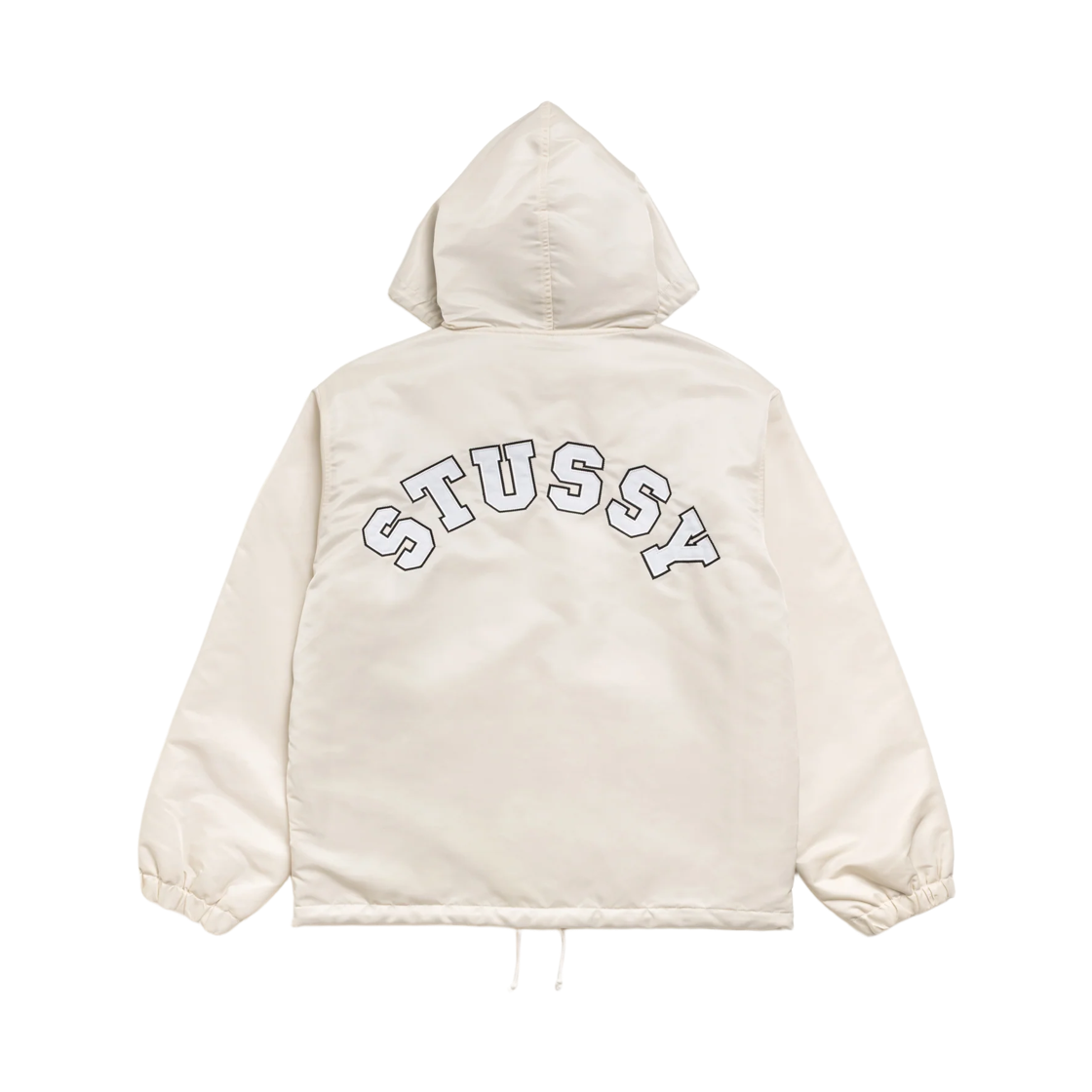 115909 Stussy Hooded Coaches Jacket Bone