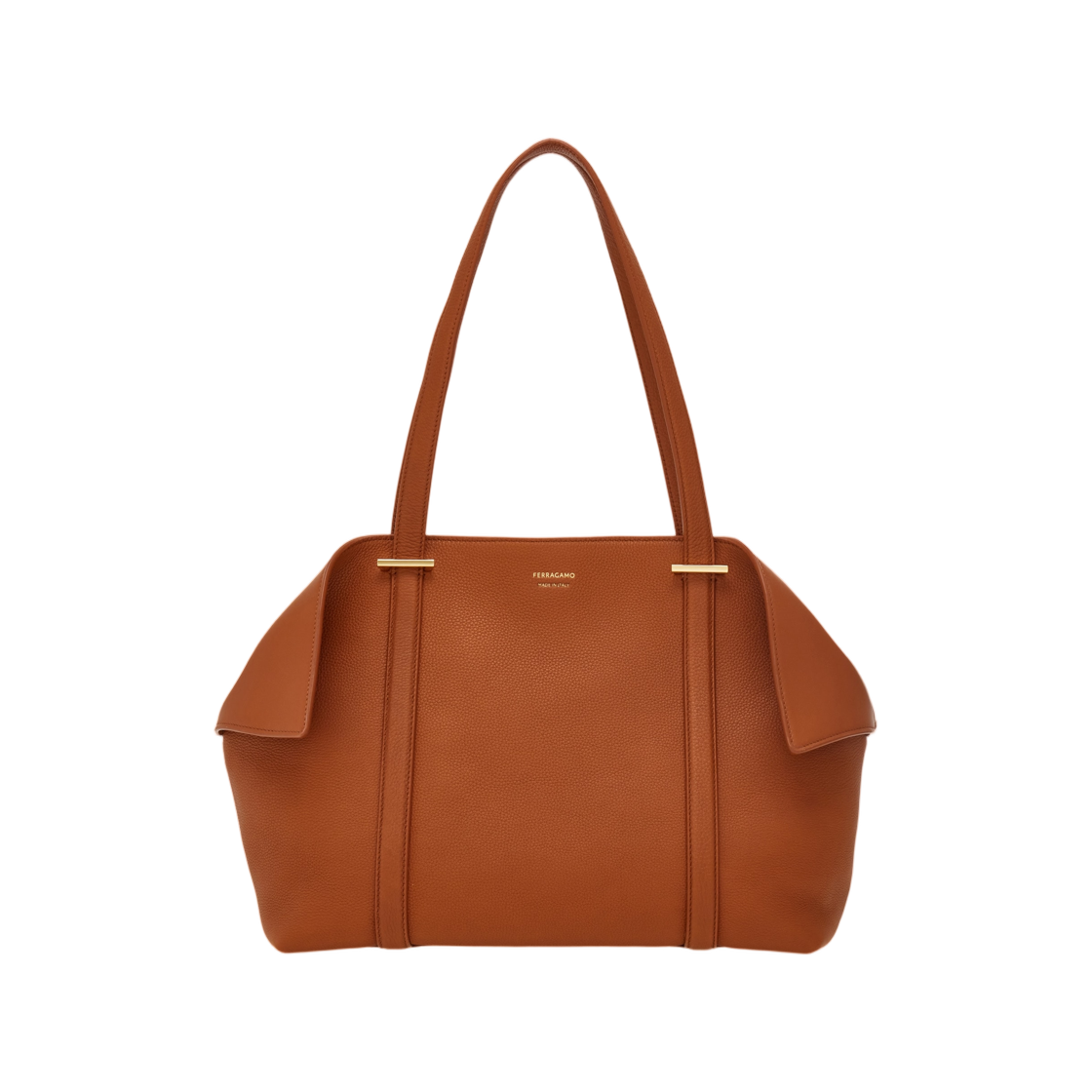 21A580-789578 Ferragamo Folded Tote Bag M Natural Brown