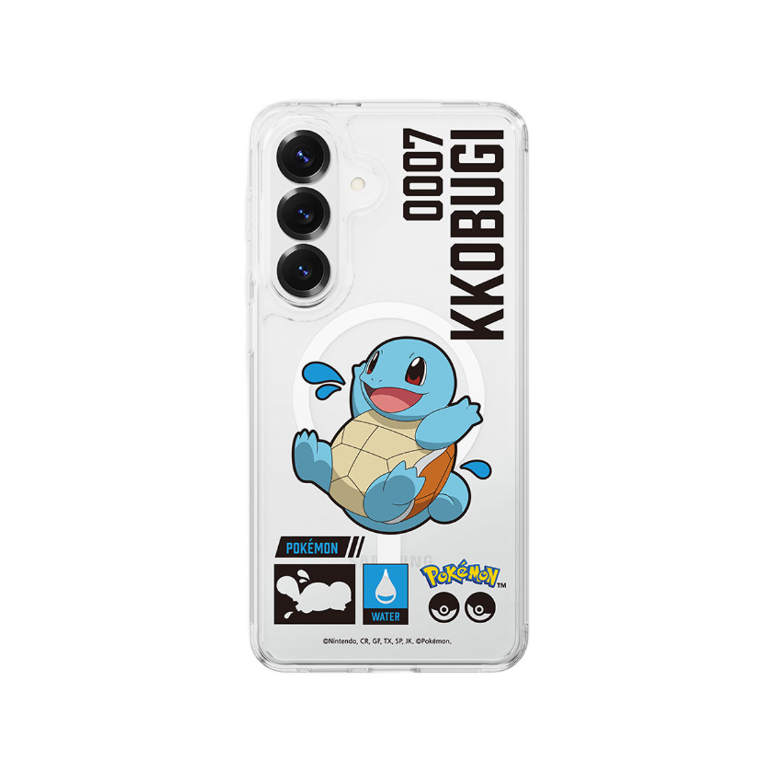 에스엘비에스 포켓몬 꼬부기 인덱스 클리어 마그넷 케이스 for Galaxy S26 Series(SLBS Pokémon Squirtle Index Clear Magnet Case for Galaxy S26 Series) - 3