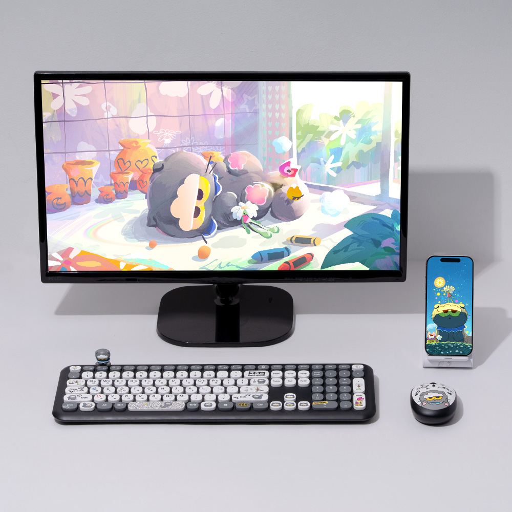 로이체 조앤프렌즈 피규어 저소음 멀티페어링 블루투스 무선 키보드(Royche Zo&Friends Figure Silent Multi-Pairing Bluetooth Wireless Keyboard) - 3