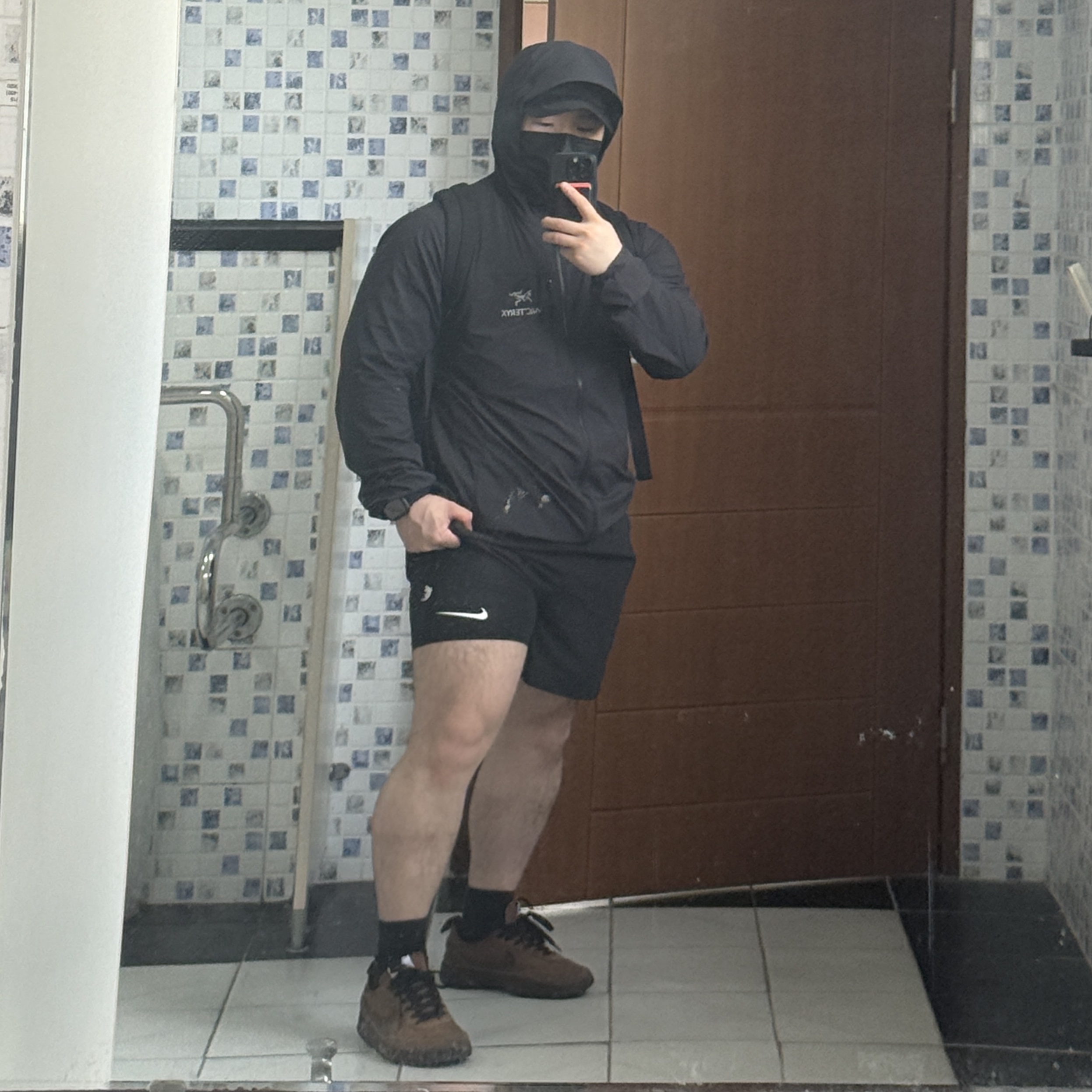 Nike Pro Dri-Fit Brief Shorts Black White - Asia 착용 스타일