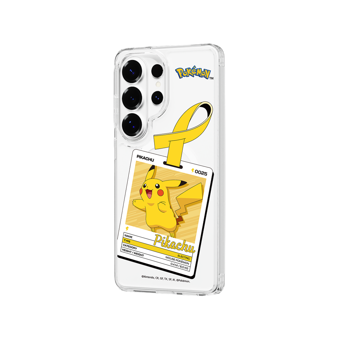 에스엘비에스 포켓몬 피카츄 네임택 클리어 마그넷 케이스 for Galaxy S26 Series(SLBS Pokémon Pikachu Name tag Clear Magnet Case for Galaxy S26 Series) - 4