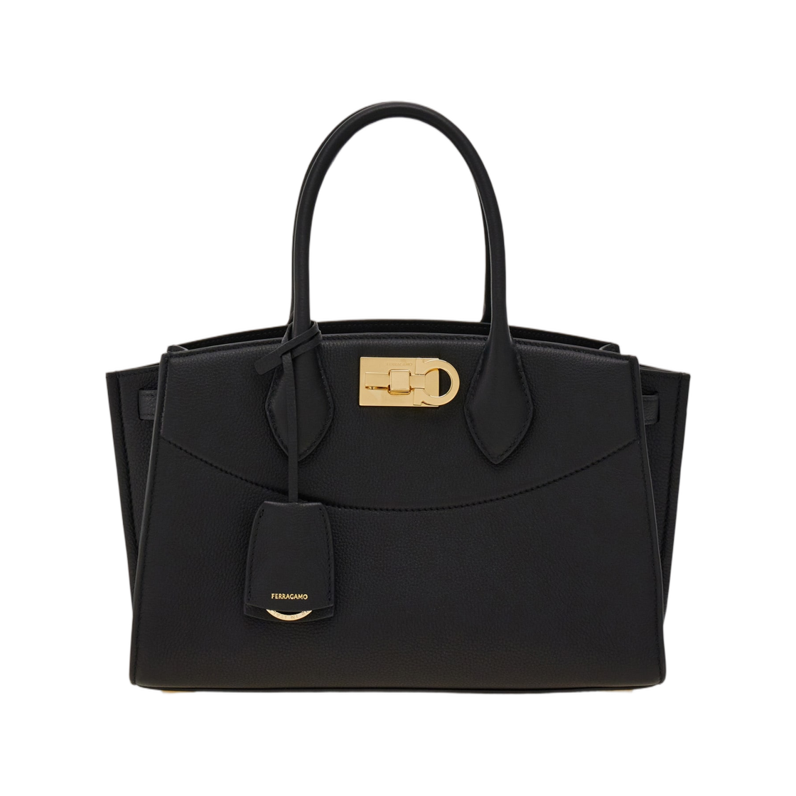 페라가모 뉴 페라가모 스튜디오 소프트 백 M 블랙(Ferragamo New Ferragamo Studio Soft Bag M Black) - 1