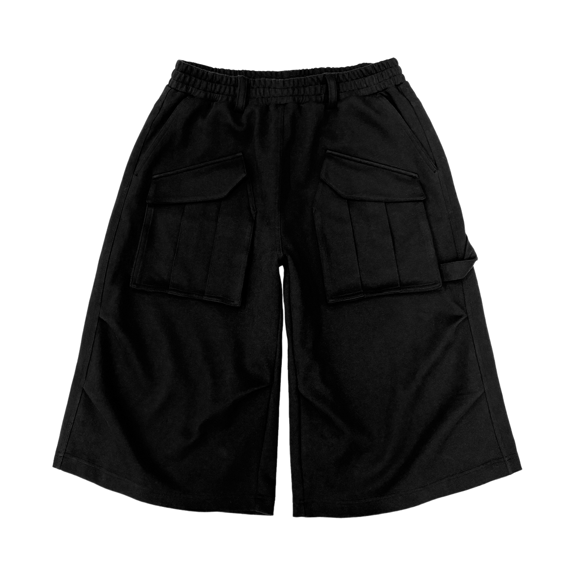 [KREAM 단독] 플레이버리즘 버뮤다 카고 스웻 팬츠 블랙([KREAM 단독] Flavorism Bermuda Cargo Sweat Pants Black)