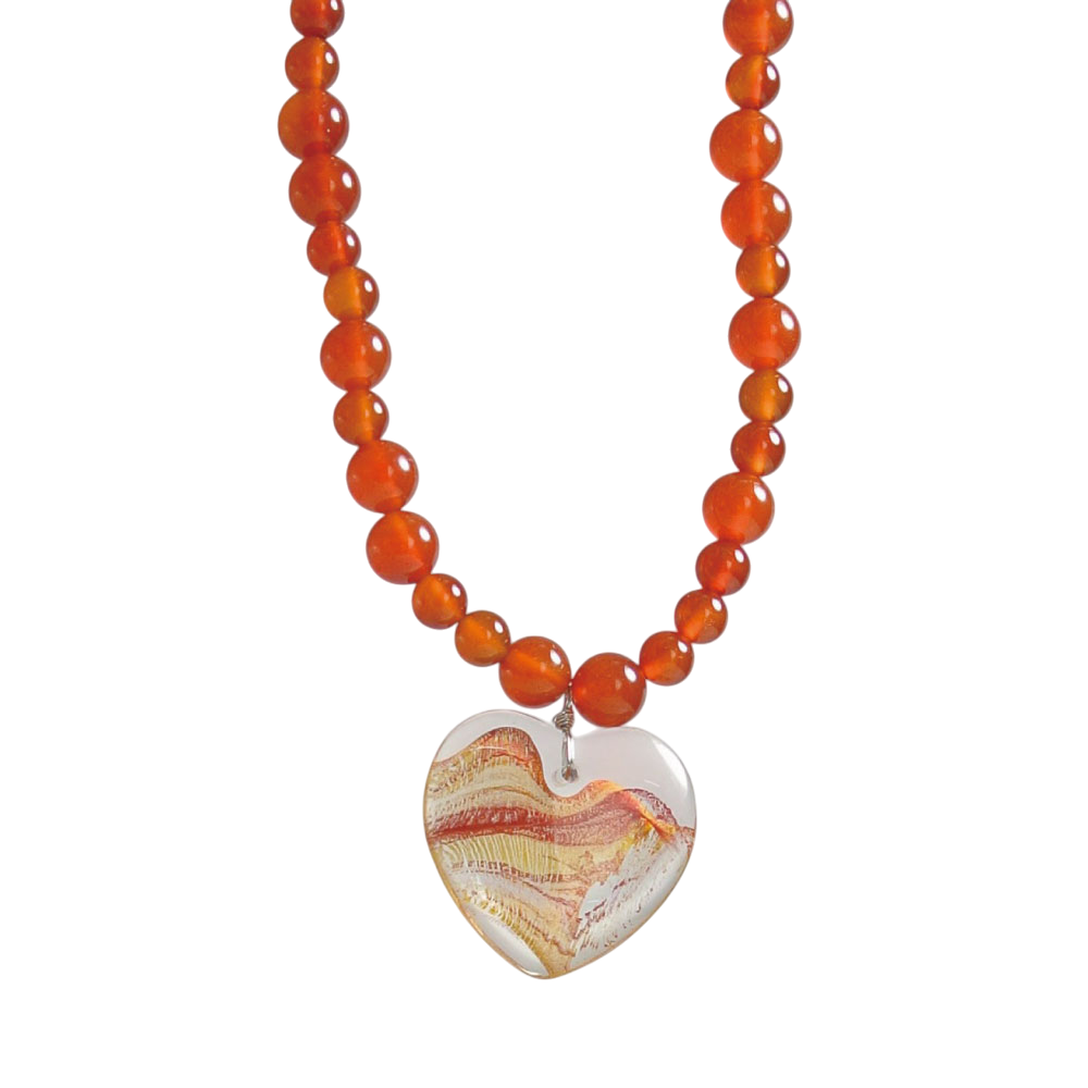 오브제213 2nd 버블 앤 하트 원석 목걸이(OBJET213 2nd Bubble & Heart Necklace (2 colors)) - 1