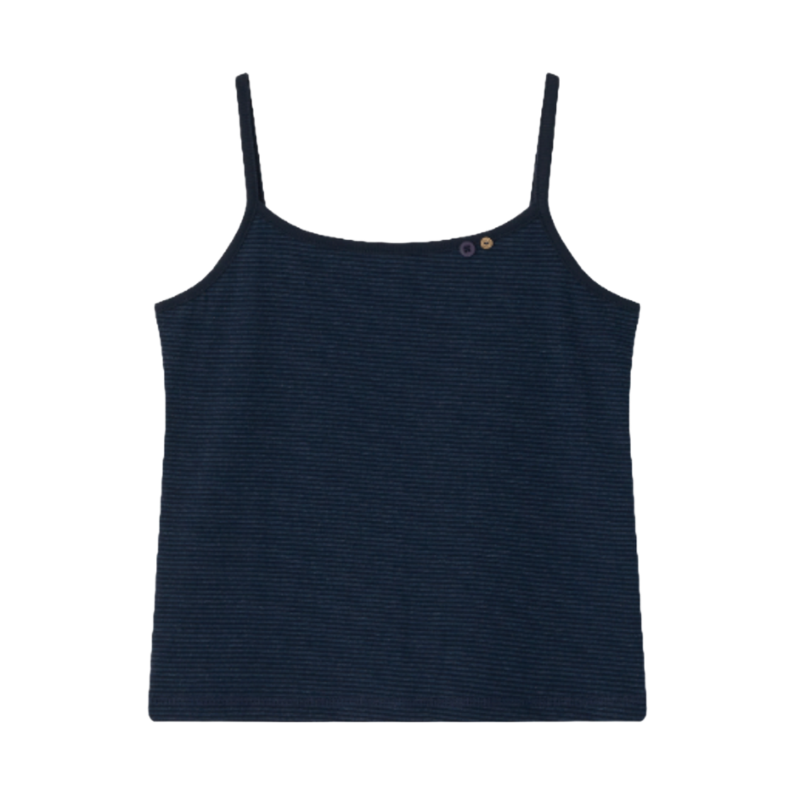 썬릿 버튼 스트라이프 슬리브리스 네이비(SUNLIT Button Stripe Sleeveless Navy) - 1