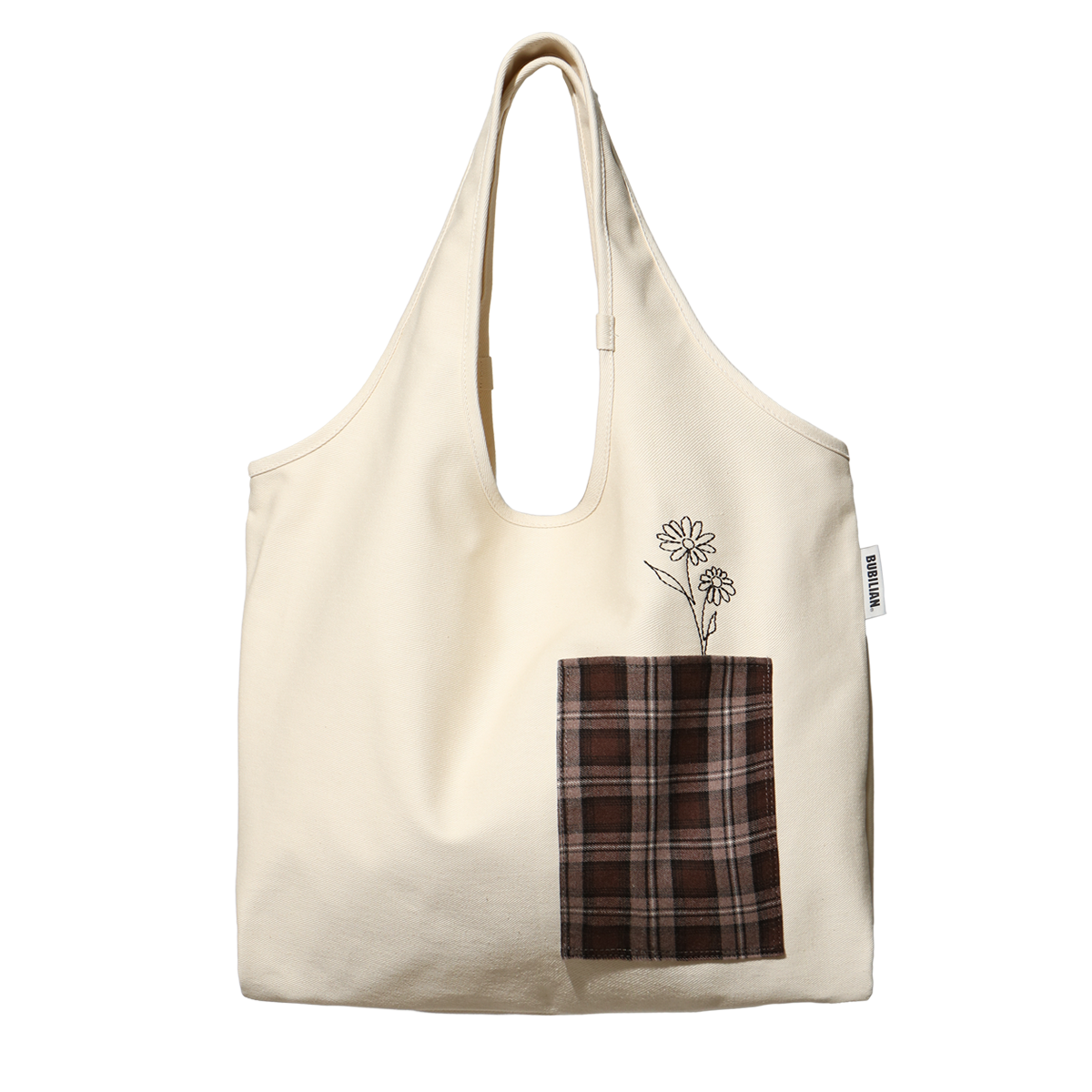 버빌리안 플로라 숄더백 체크 아이보리(Bubilian Flora Shoulder bag Check Ivory)