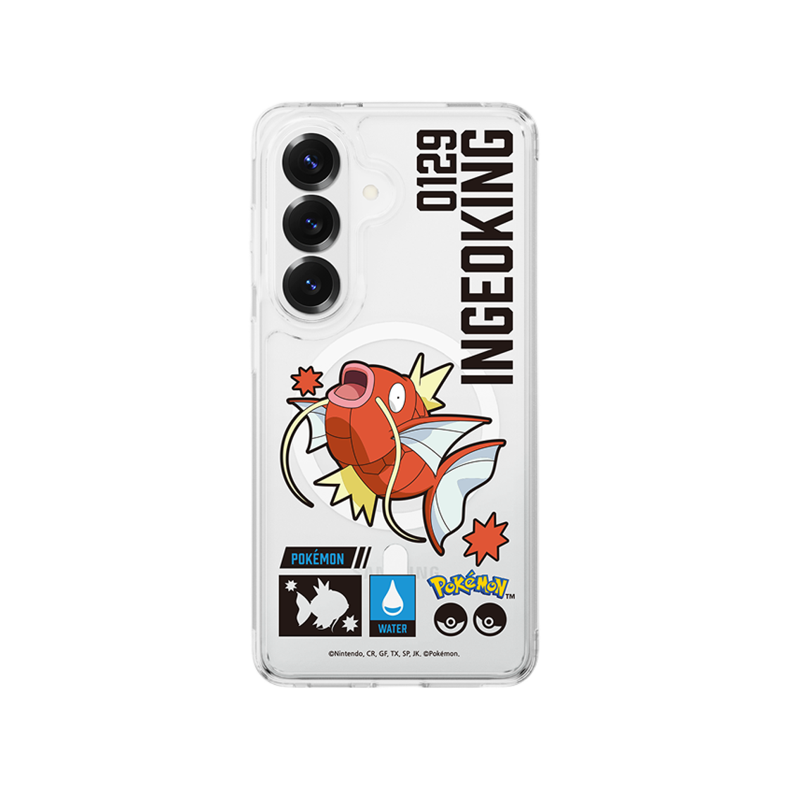 에스엘비에스 포켓몬 잉어킹 인덱스 클리어 마그넷 케이스 for Galaxy S26 Series(SLBS Pokémon Magikarp Index Clear Magnet Case for Galaxy S26 Series) - 2
