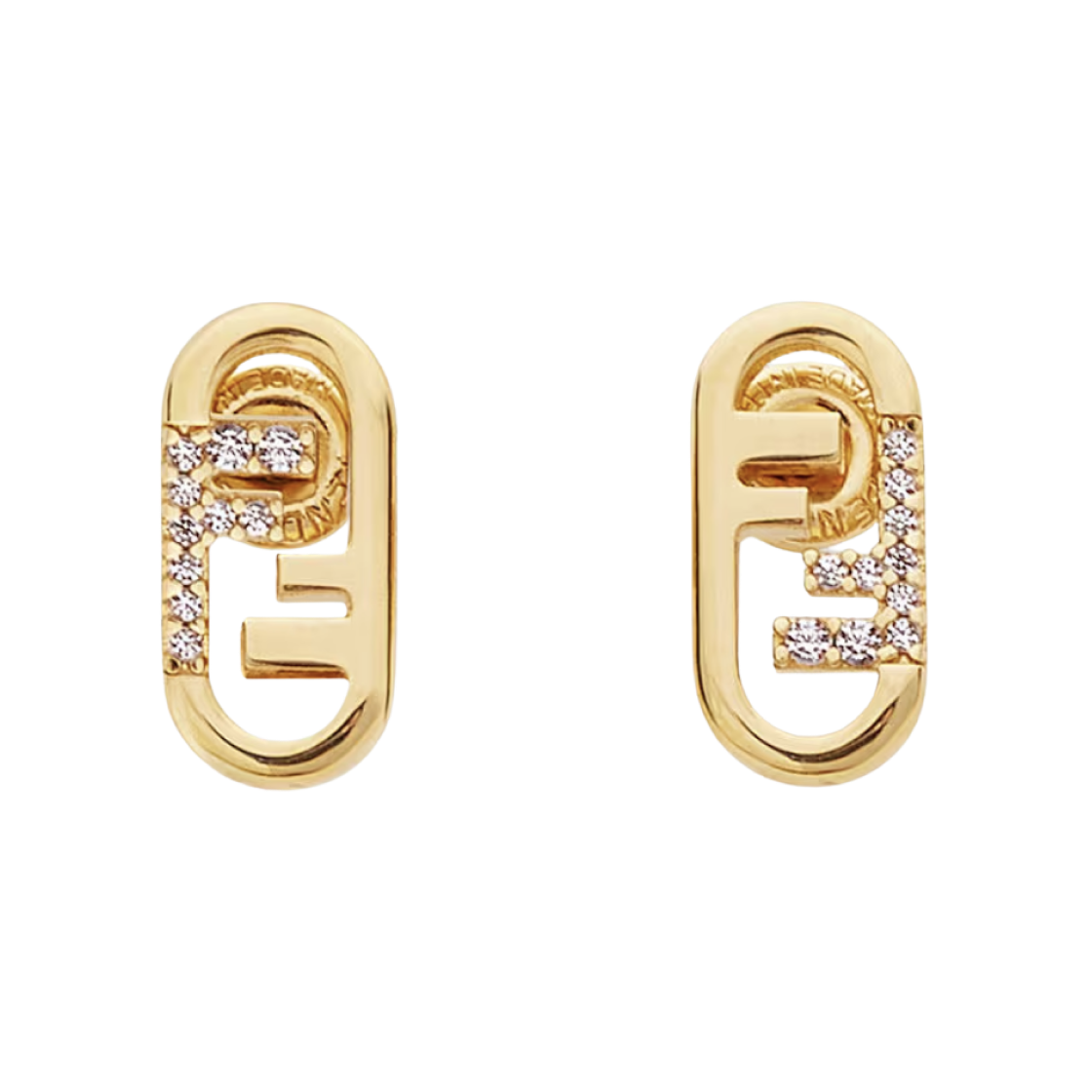 (W) 펜디 오 락 이어링 골드((W) Fendi O'Lock Earrings Gold) - 1