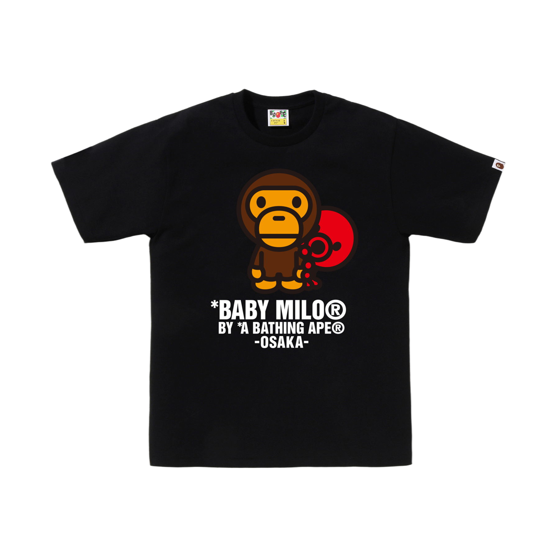 베이프 베이비 마일로 프렌즈 오사카 티셔츠 블랙 - 오사카 스토어 한정(BAPE Baby Milo Friends Osaka T-Shirt Black - Osaka Store Exclusive)