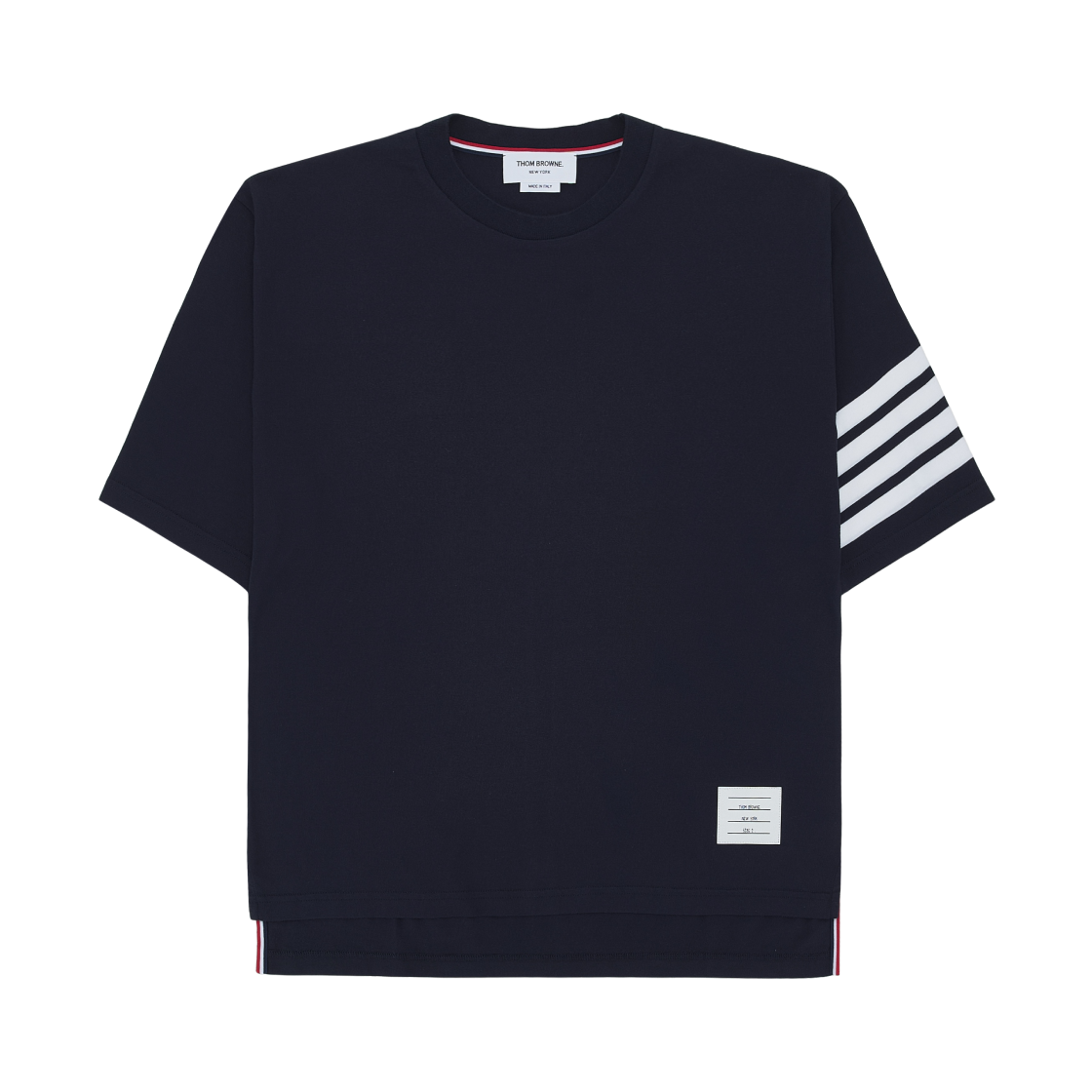 MJS168B-07862-415 Thom Browne Jersey 2003 4-Bar T-Shirt Navy