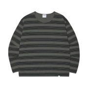 NOMANUAL Painted Stripe Long Sleeve Tee Black