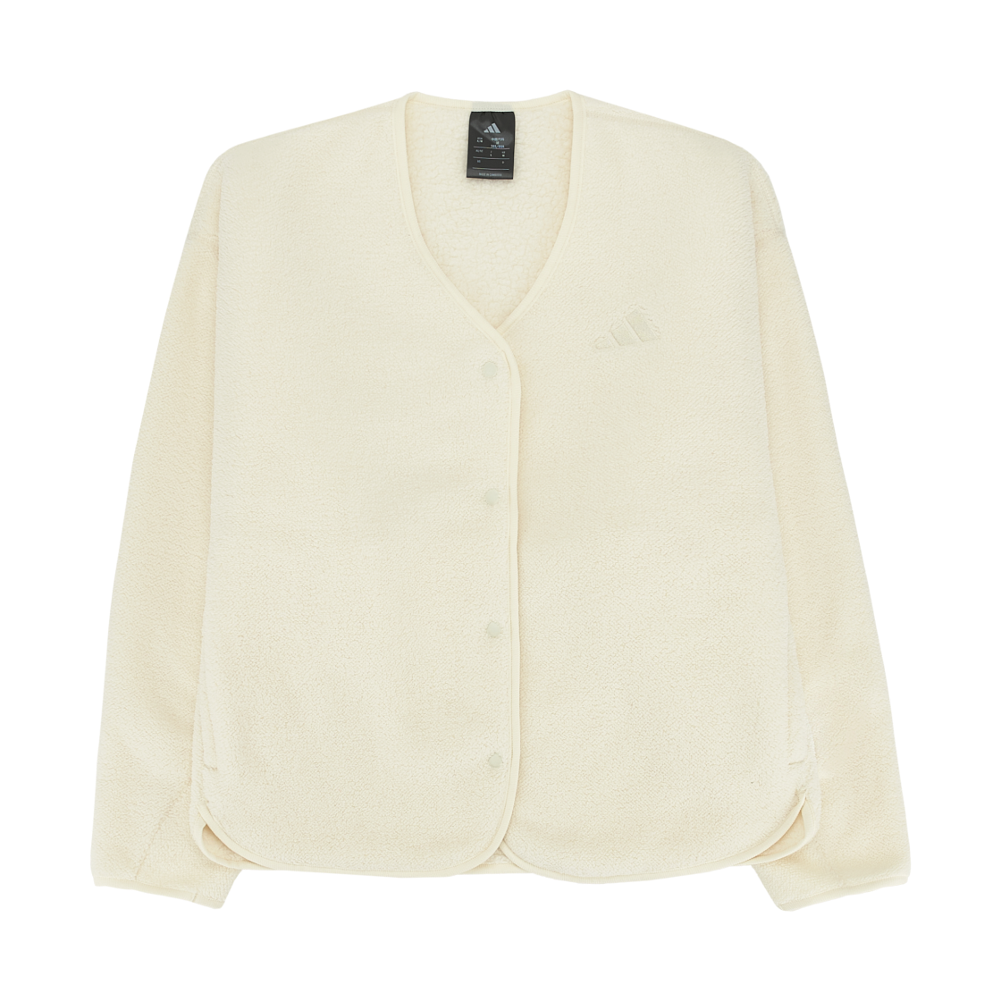 KB5234 (W) Adidas Future Icons 3-Stripes Fleece Cardigan Cream White - KR Sizing