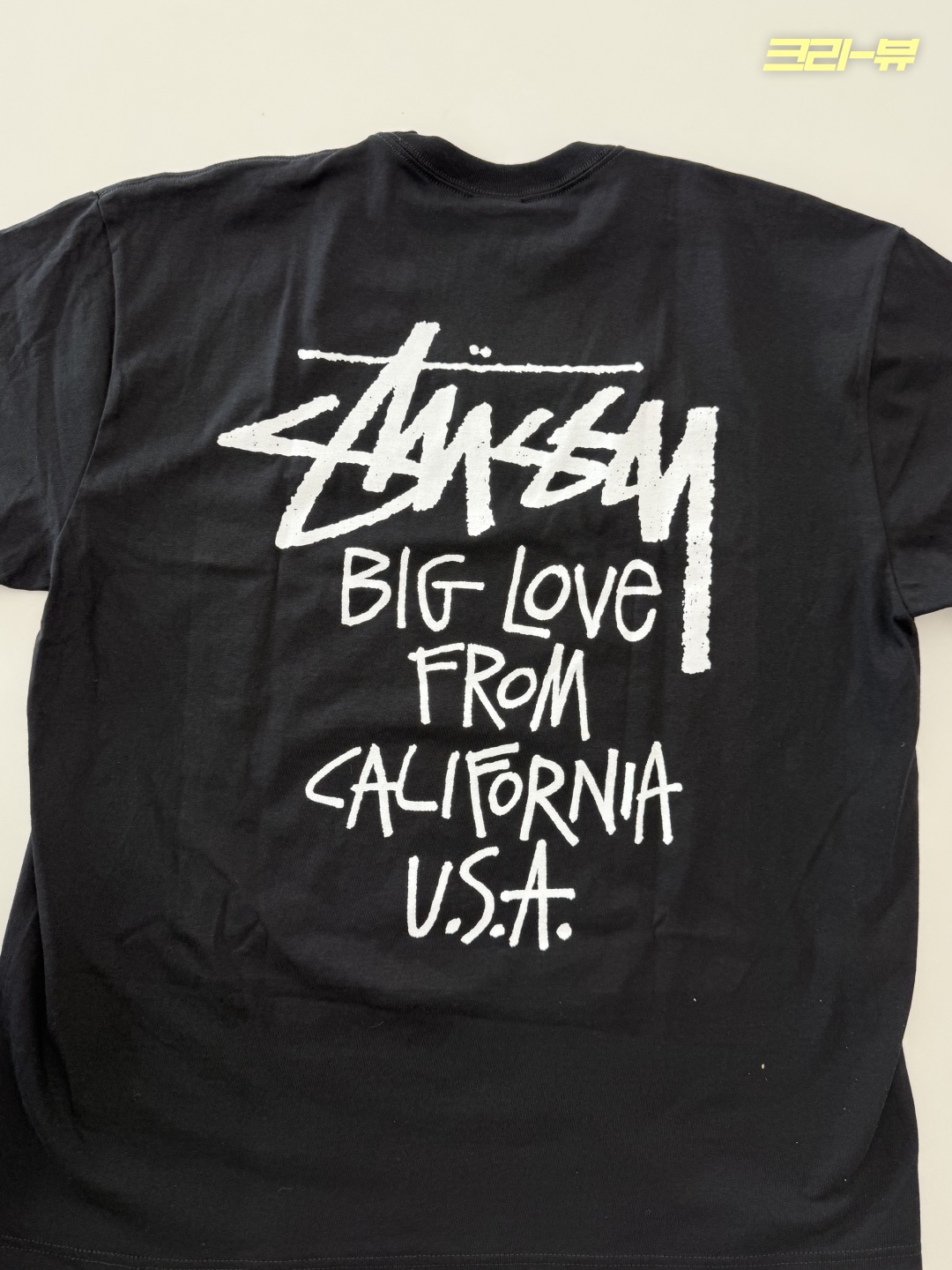 Stussy Big Love T-Shirt Black 착용 스타일 - 3