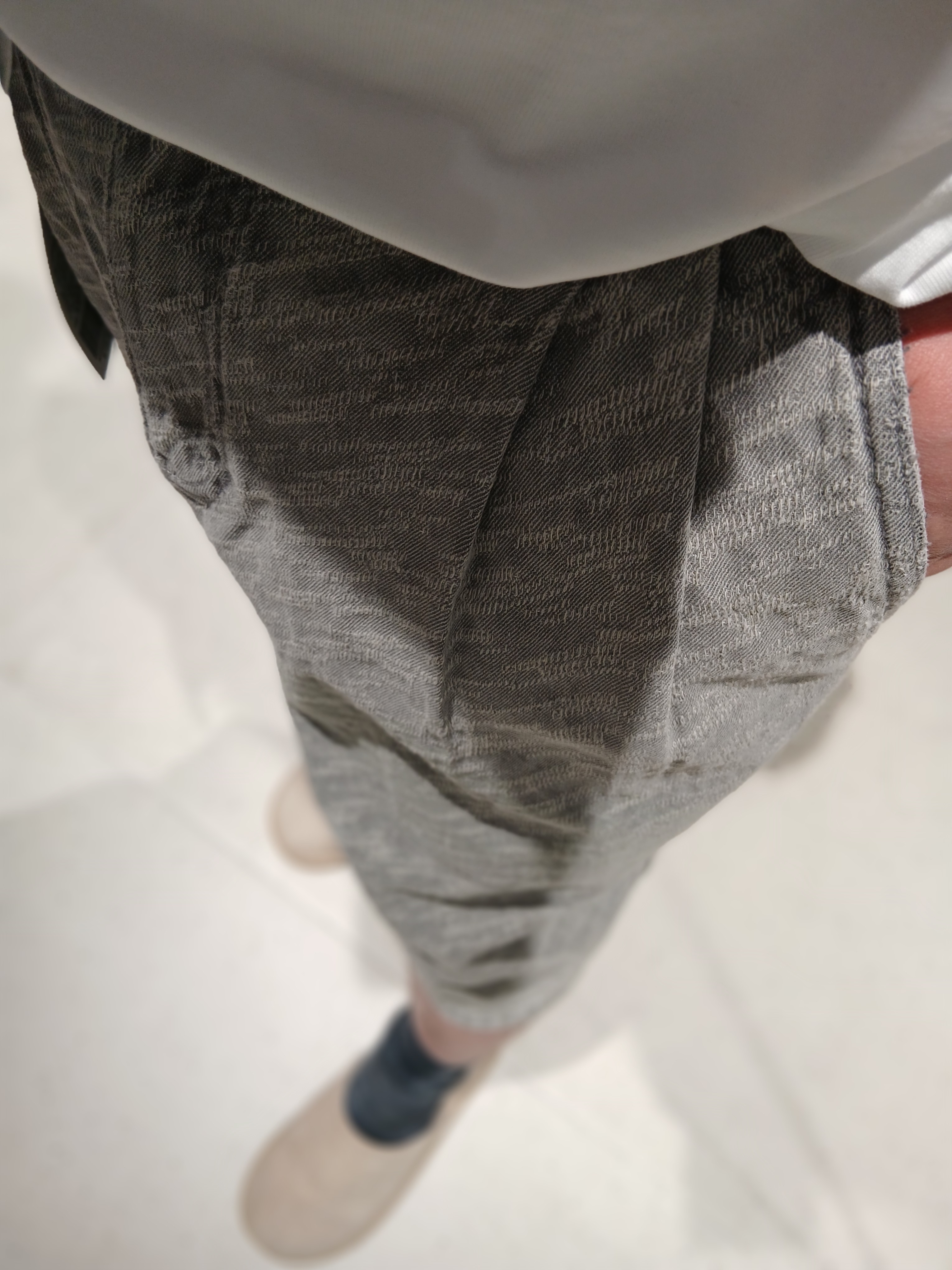 Iro Caliopal Two-Pintuck Light Denim Short Pants Gray, Iro Palmtree Nylon Ball Cap Navy 착용 스타일 - 2