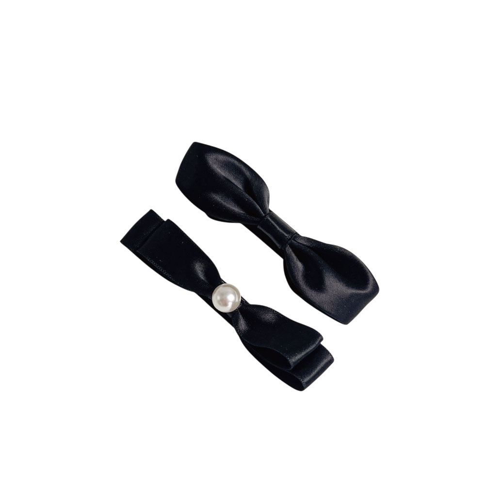 18H0005 OBJET213 Classic pearl ribbon hair pin set