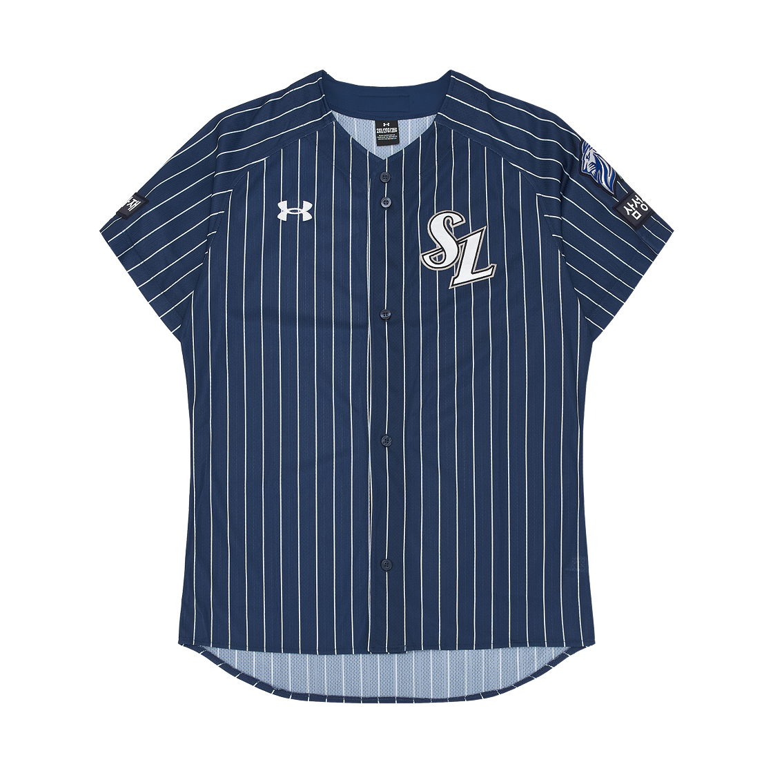 삼성 라이온즈 x 언더아머 2026 어센틱 선데이 유니폼 네이비 화이트 (논 마킹 버전)(Samsung Lions x Underarmour 2026 Authentic Sunday Uniform Navy White (Non Marking Ver.))