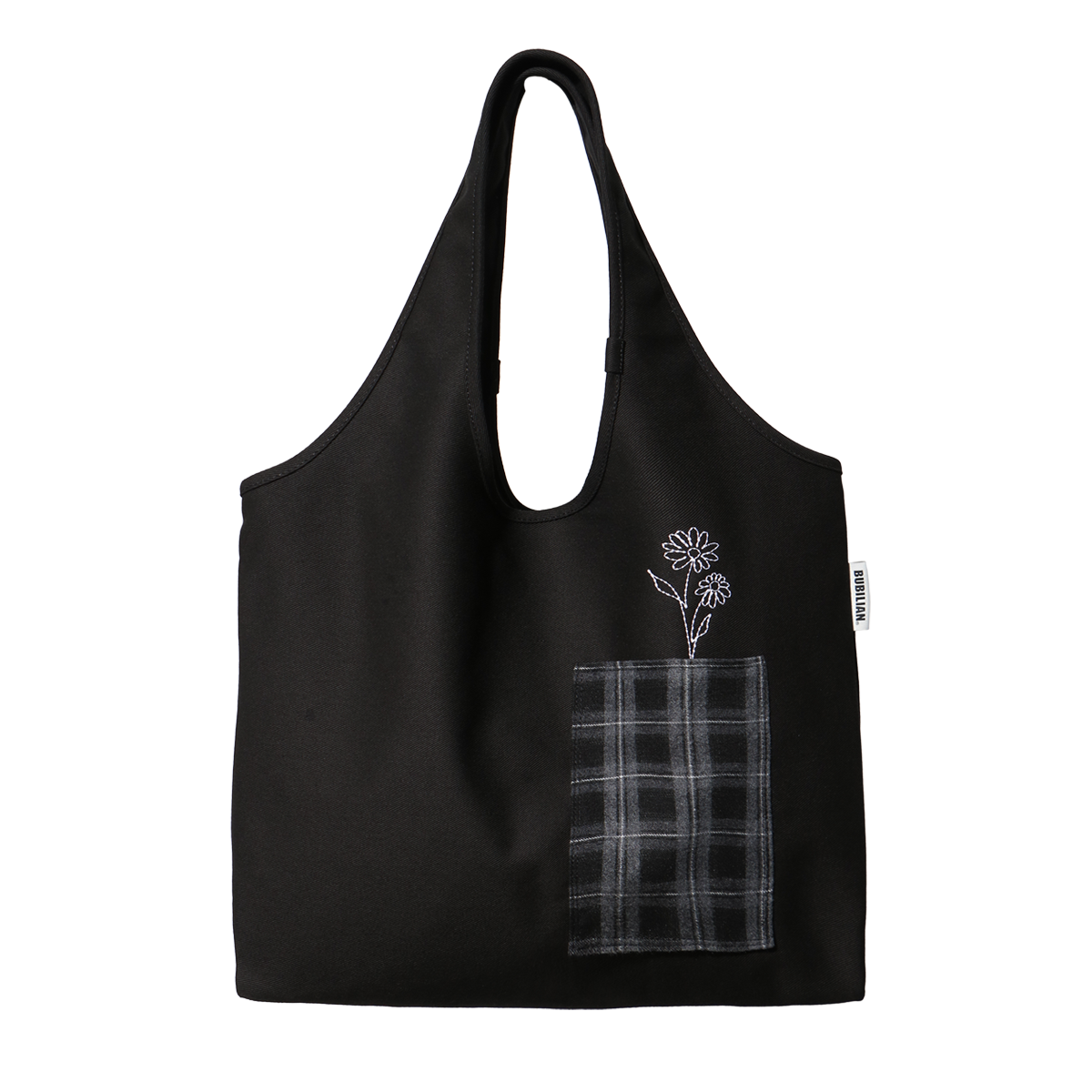 버빌리안 플로라 숄더백 체크 블랙(Bubilian Flora Shoulder bag Check Black)