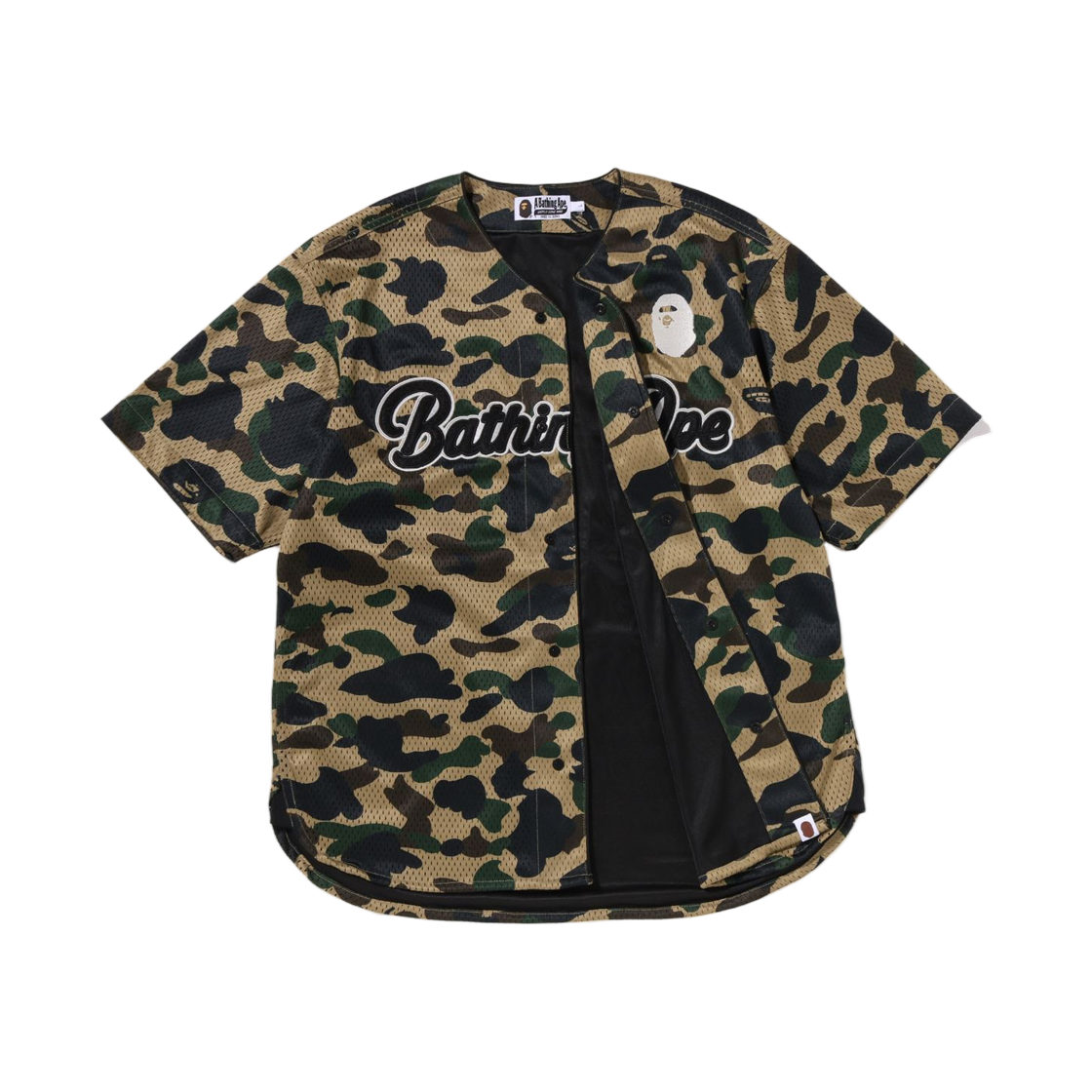 베이프 퍼스트 카모 베이스볼 셔츠 옐로우(BAPE 1st Camo Baseball Shirt Yellow) - 2