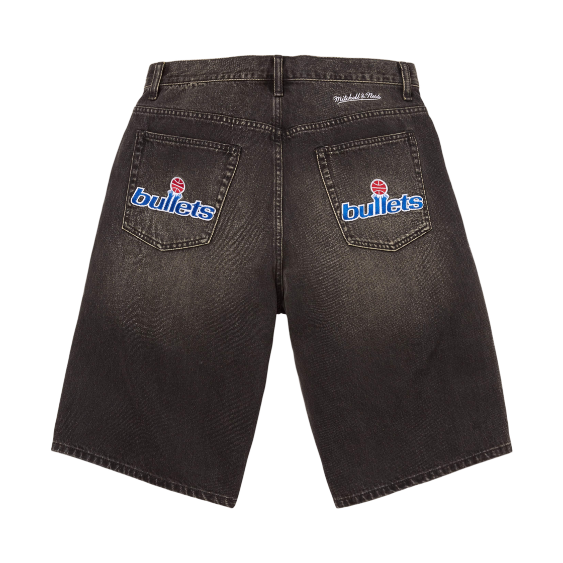 슈프림 미첼 & 네스 워싱턴 불리츠 배기 데님 쇼츠 워시드 블랙 - 26SS(Supreme Mitchell & Ness Washington Bullets Baggy Denim Short Washed Black - 26SS) - 2