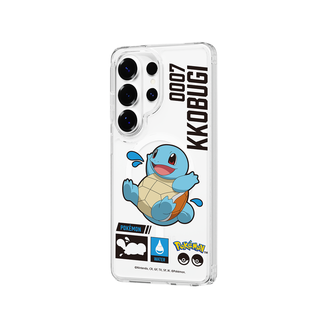 에스엘비에스 포켓몬 꼬부기 인덱스 클리어 마그넷 케이스 for Galaxy S26 Series(SLBS Pokémon Squirtle Index Clear Magnet Case for Galaxy S26 Series) - 4