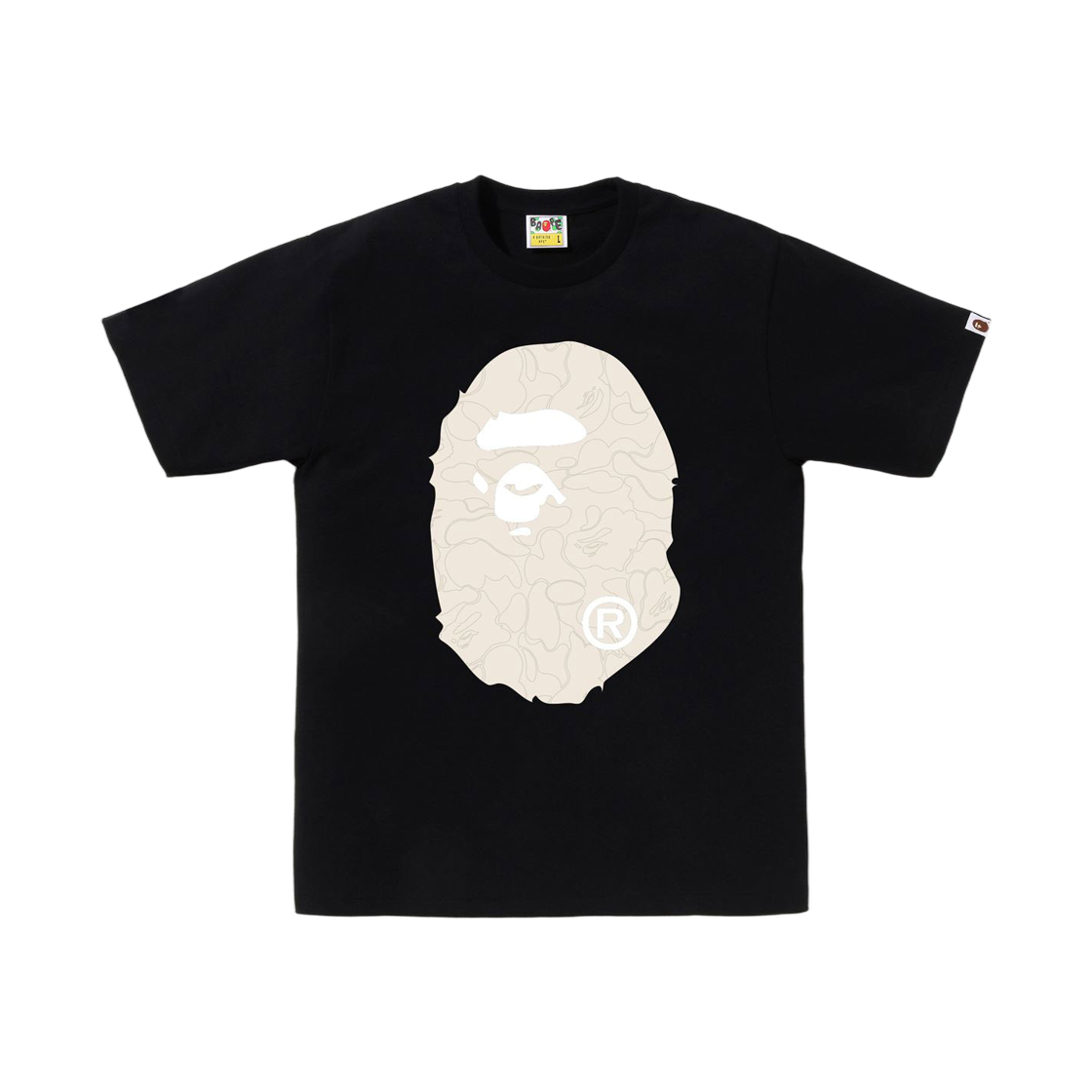 - BAPE Line Camo Big Ape Head T-Shirt Black