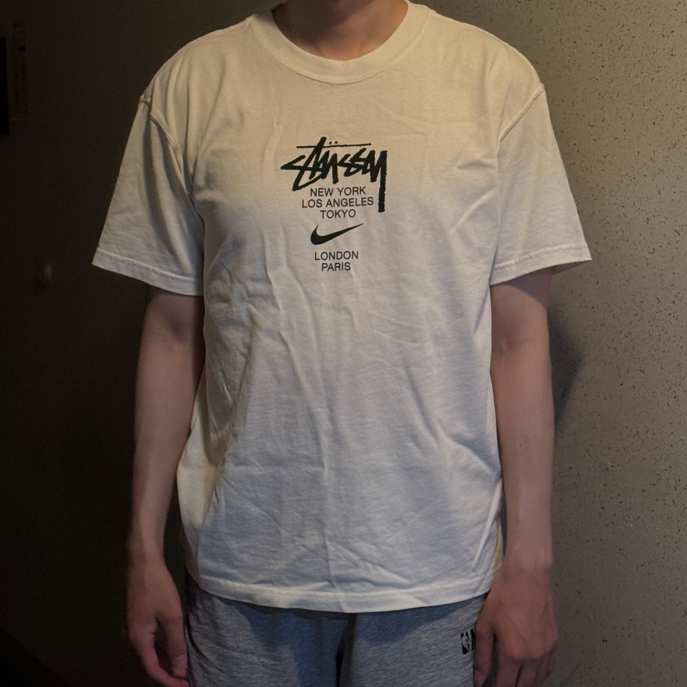Nike x Stussy WT T-Shirt White - Asia 착용 스타일