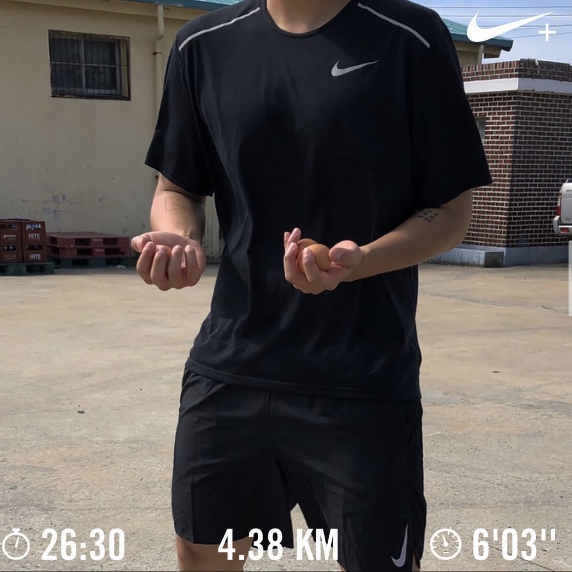 Nike Dri-Fit Miler Short Sleeve Running Top Black - Asia 착용 스타일