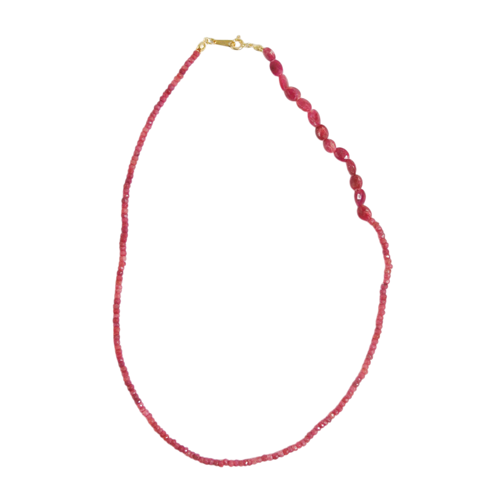 오브제213 언발란스 루비 원석 넥클리스(OBJET213 Unbalance ruby gemstone necklace) - 1