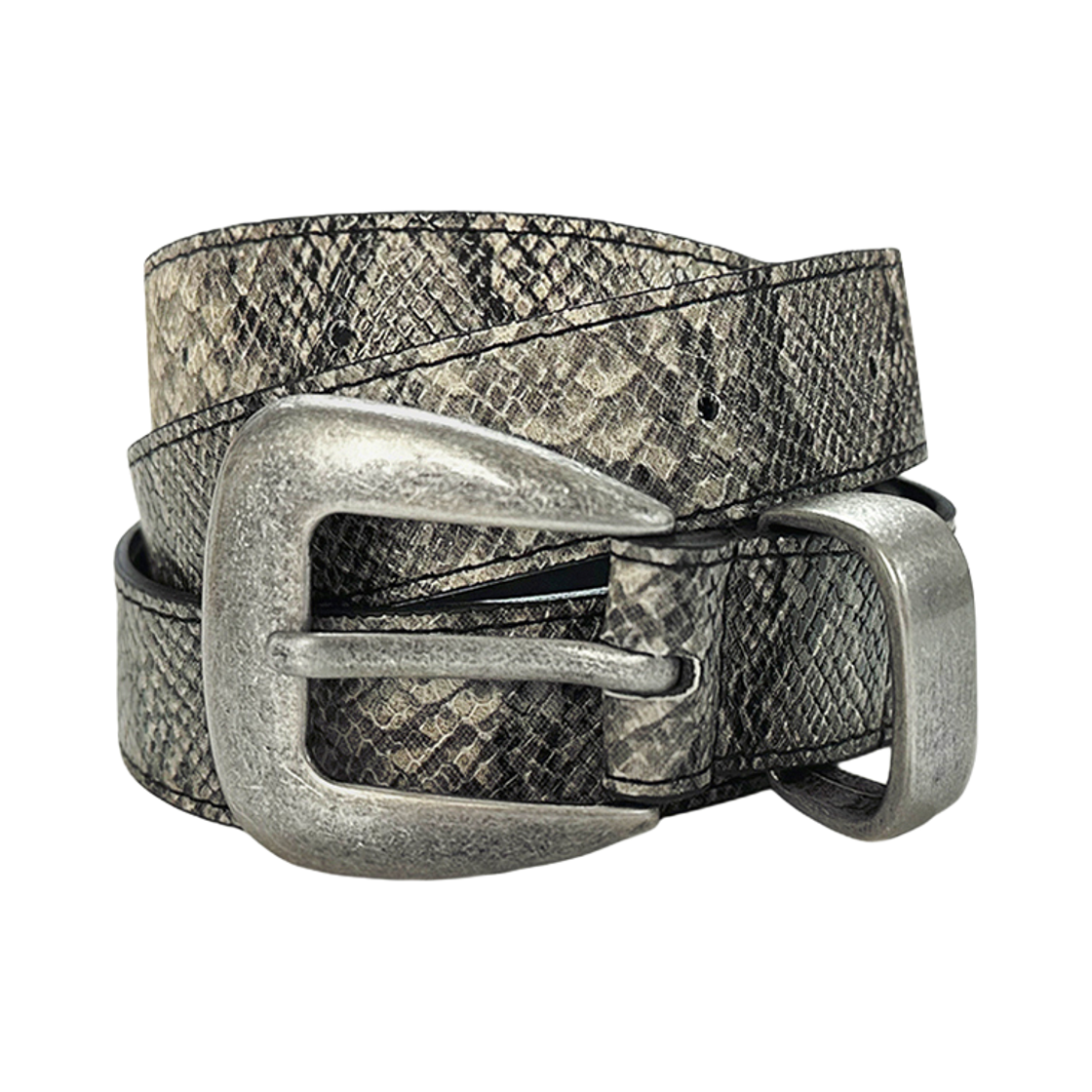 에이엑스커넥션 라이트 스네이크 텍스쳐 벨트 베이지(AX CONNECTION Light Snake Texture Belt Beige)