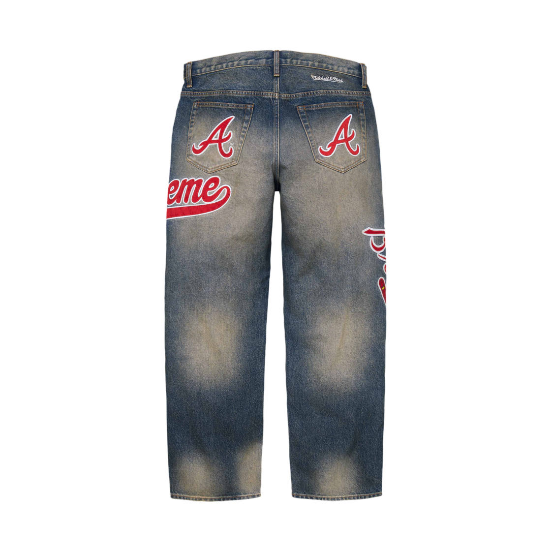 슈프림 미첼 & 네스 아틀란타 브레이브스 루즈 핏 진 워시드 인디고 - 26SS(Supreme Mitchell & Ness Atlanta Braves Loose Fit Jean Washed Indigo - 26SS) - 2