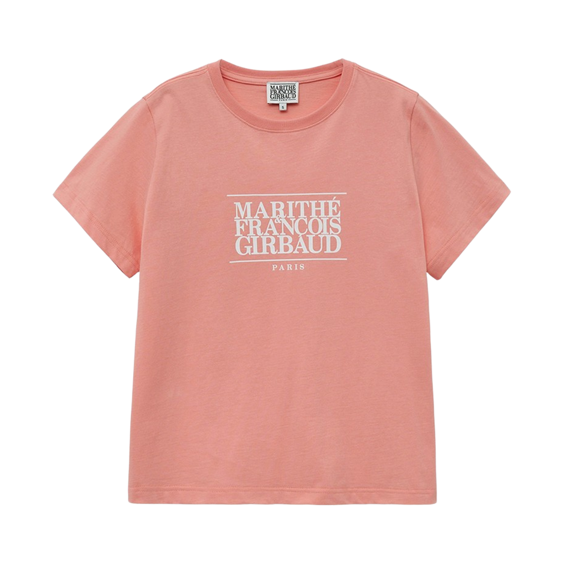 (W) 마리떼 프랑소와 저버 클래식 로고 티셔츠 코랄 핑크((W) Marithe Francois Girbaud Classic Logo T-Shirt Coral Pink)