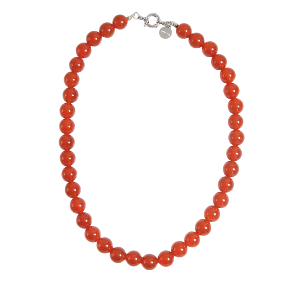 오브제213 볼드 자마노 원석 목걸이(OBJET213 Bold Carnelian gemstone necklace) - 1