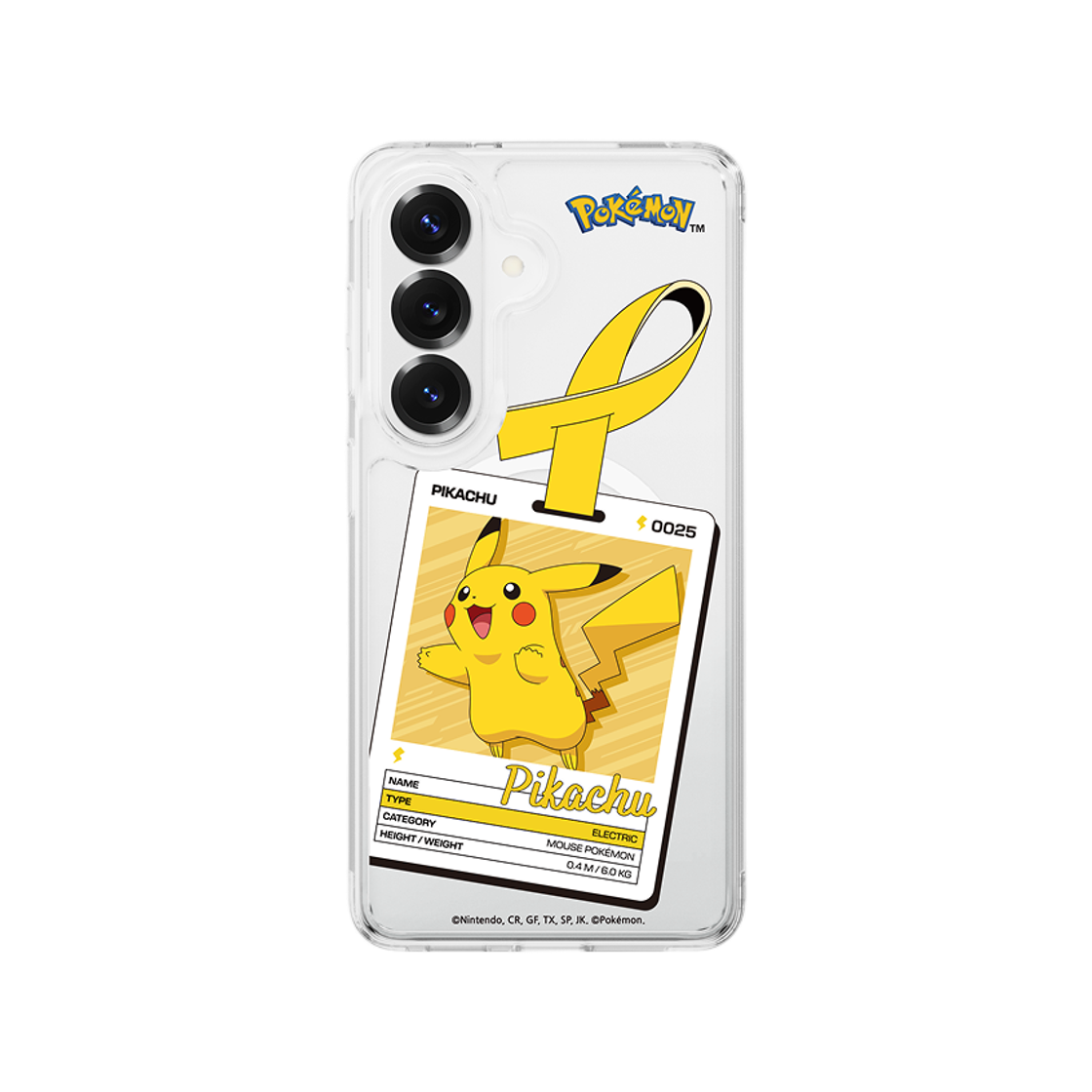 에스엘비에스 포켓몬 피카츄 네임택 클리어 마그넷 케이스 for Galaxy S26 Series(SLBS Pokémon Pikachu Name tag Clear Magnet Case for Galaxy S26 Series) - 2