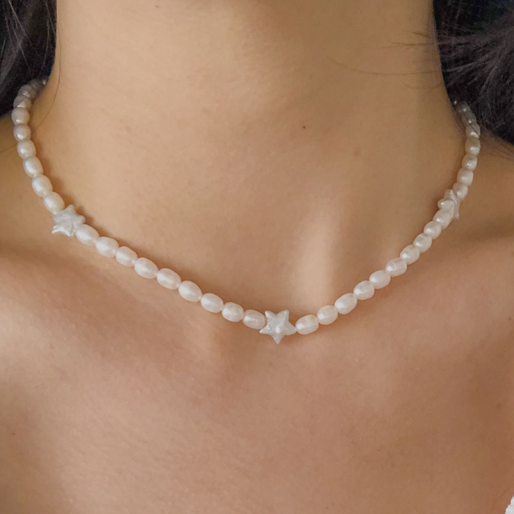 오브제213 밀키웨이 & 스타 펄 넥클리스(OBJET213 Milky way & Star Pearl Necklace) - 2