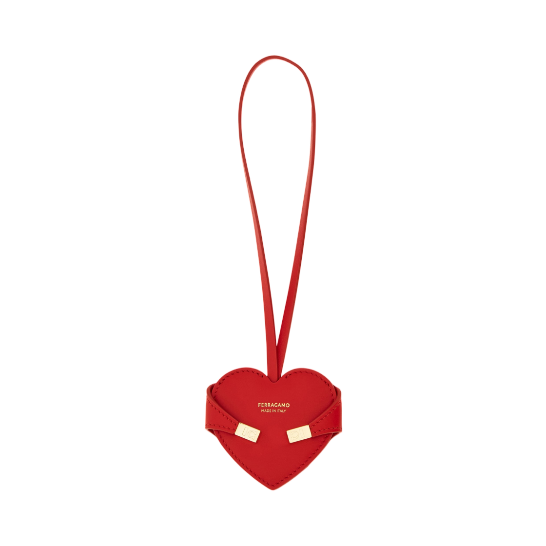 221050-789812 Ferragamo Hug Heart Mirror Charm Flame Red