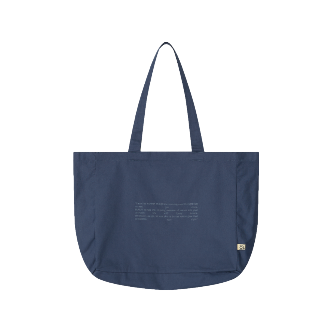 썬릿 레터링 에코백 스틸 네이비(SUNLIT Lettering Eco Bag Steel Navy)