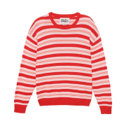 Zara x Bad Bunny Cotton-Linen Striped Sweater Red