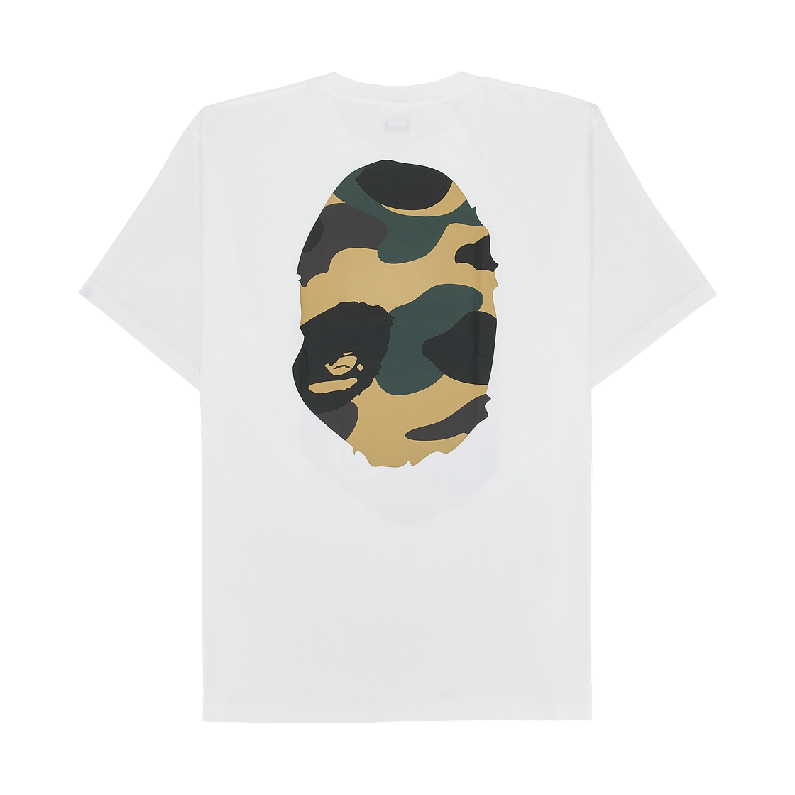 베이프 자이언트 퍼스트 카모 빅 에이프 헤드 티셔츠 화이트 옐로우(BAPE Giant 1st Camo Big Ape Head T-Shirt White Yellow) - 2