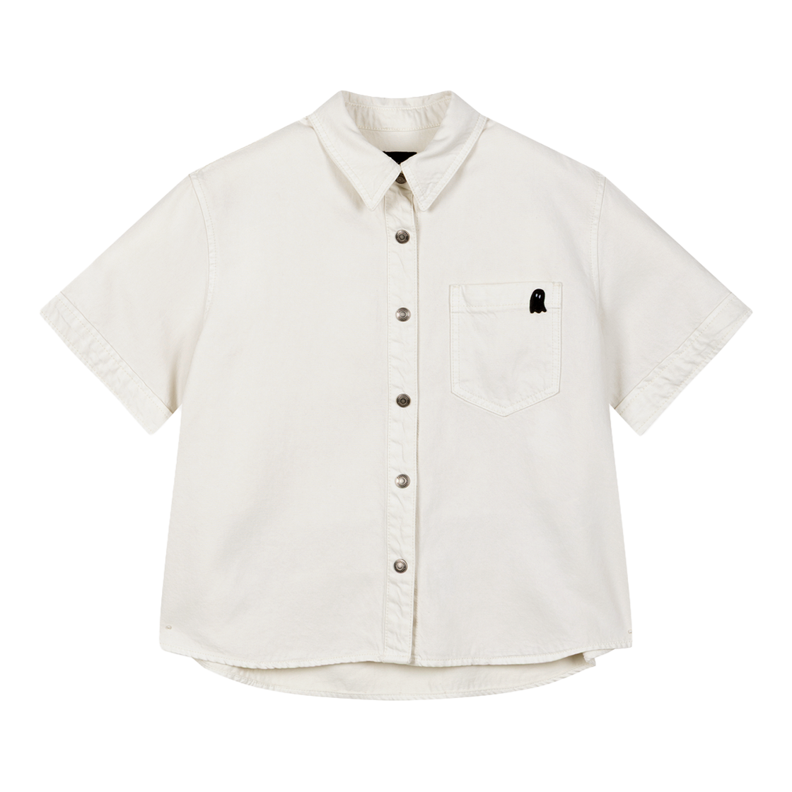 ZI1SH808CR ZIOSONGZIO SEMBLANCE WOMAN Tencel Denim Half Shirt Cream