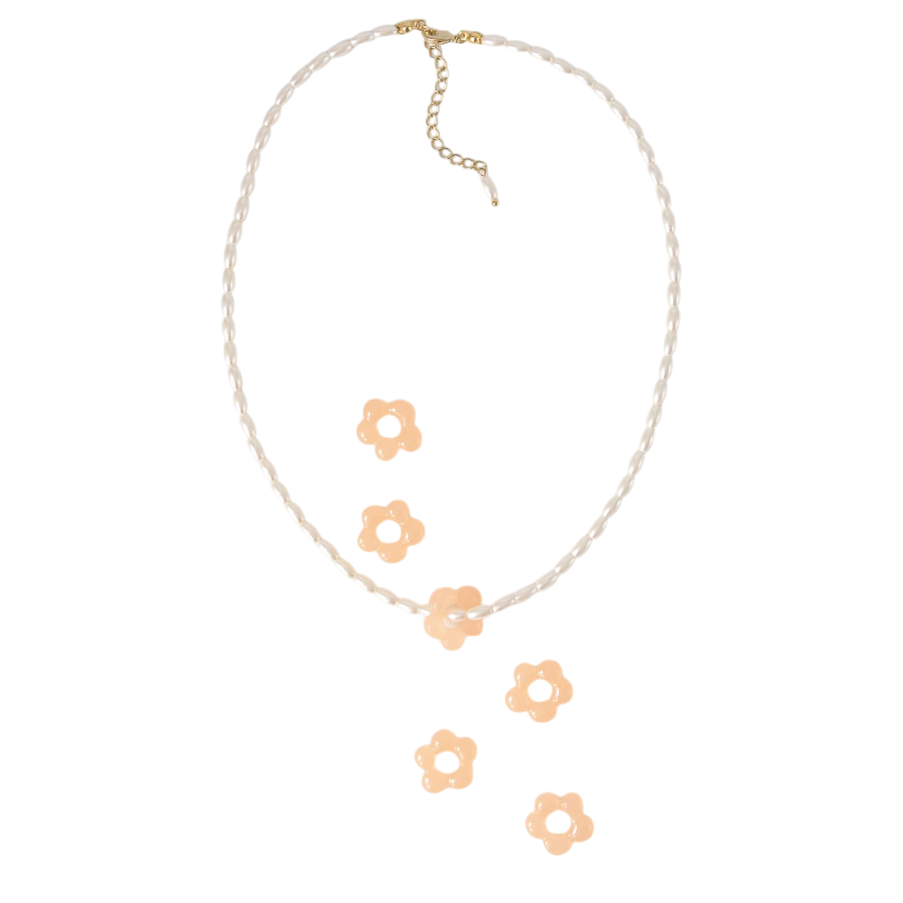 오브제213 피치 스프링 넥클리스(OBJET213 Peach Spring Necklace)