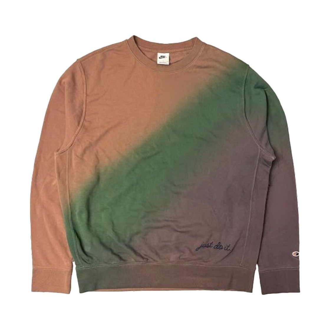 FQ6142-256 Nike NSW Game Day Club Sweatshirt Brown Green (FQ6142-256)