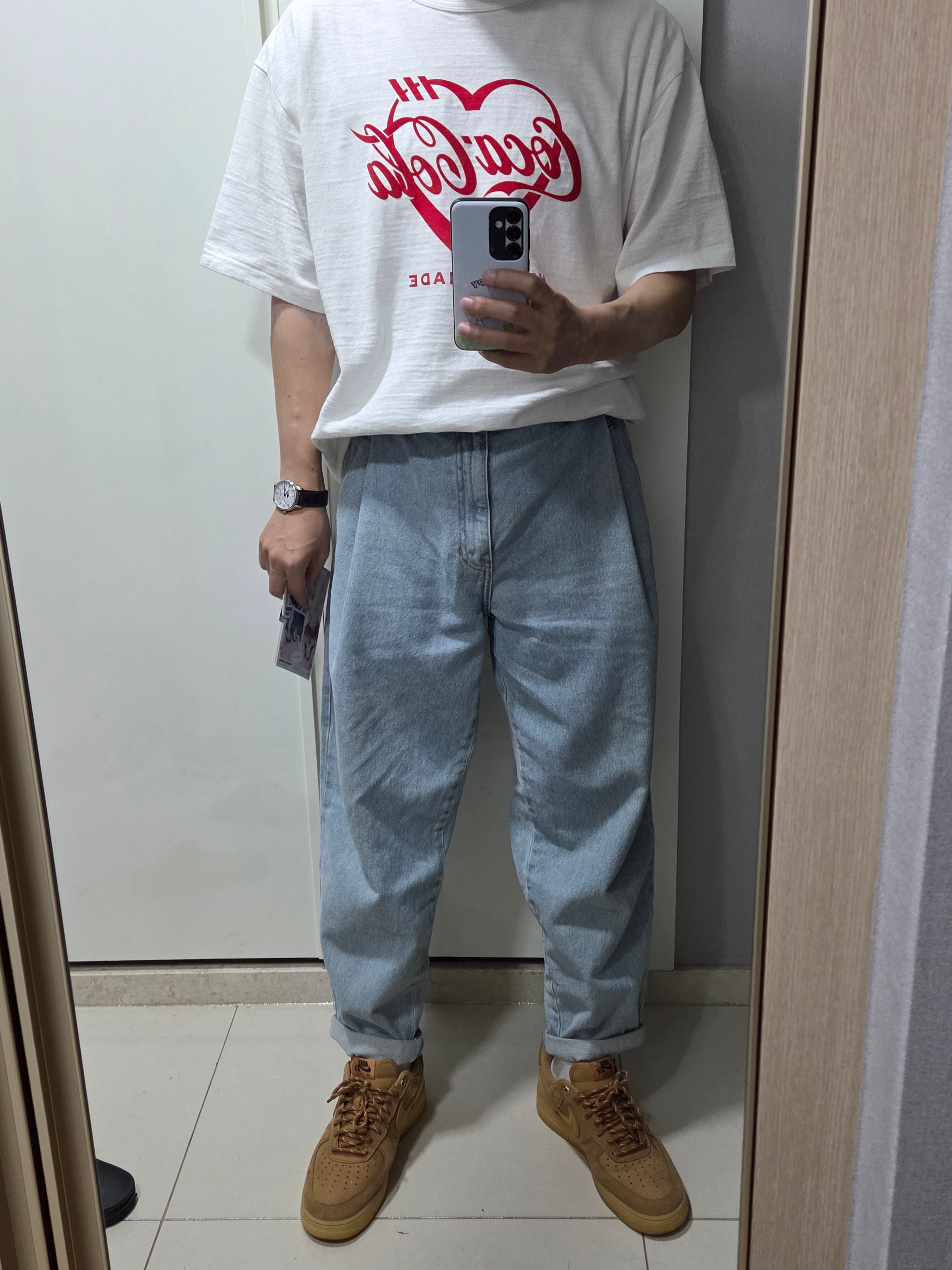 Human Made x Coca-Cola Graphic T-Shirt White 착용 스타일