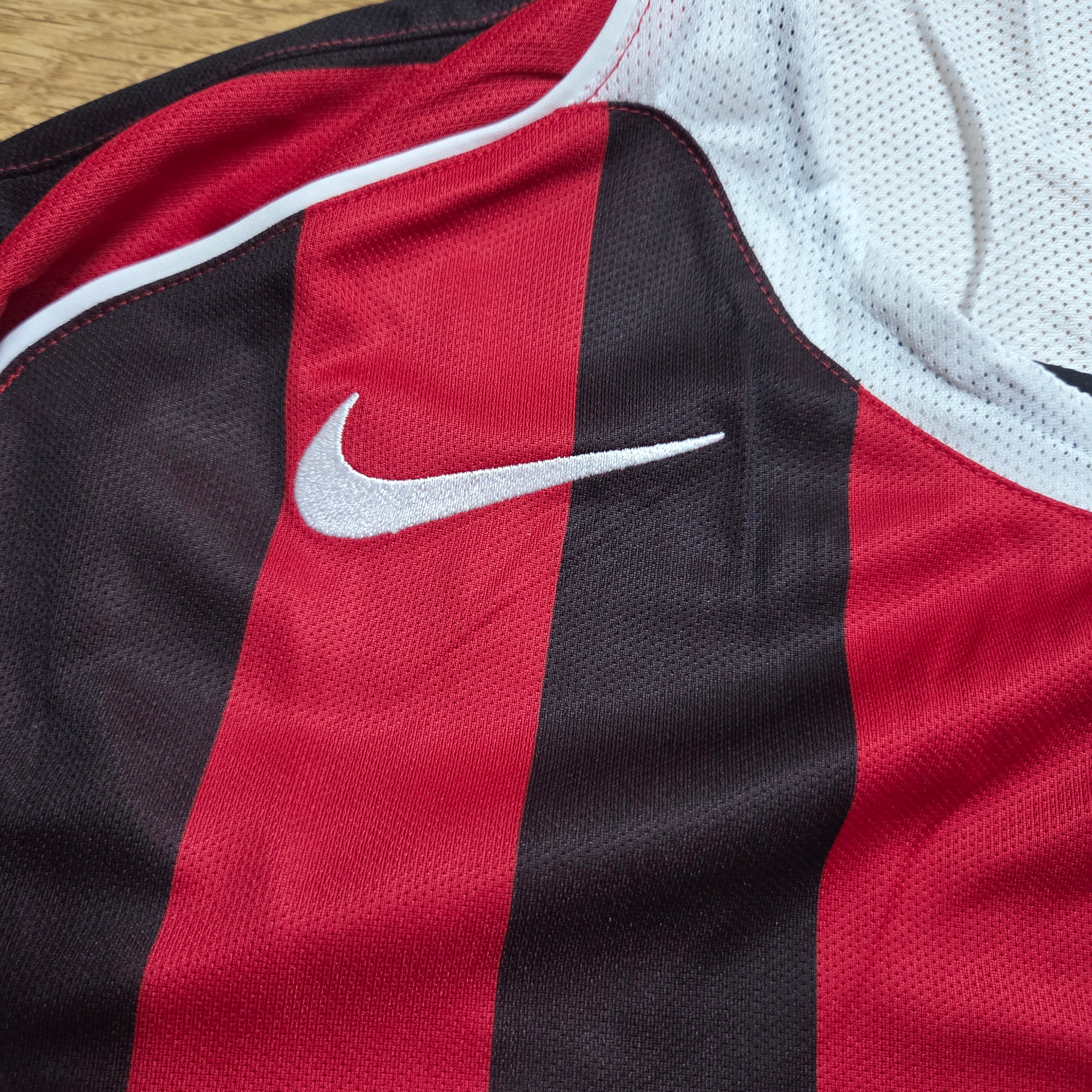 Nike Total 90 Dri-Fit Long Sleeve Football Top Gym Red White - Asia 착용 스타일 - 3