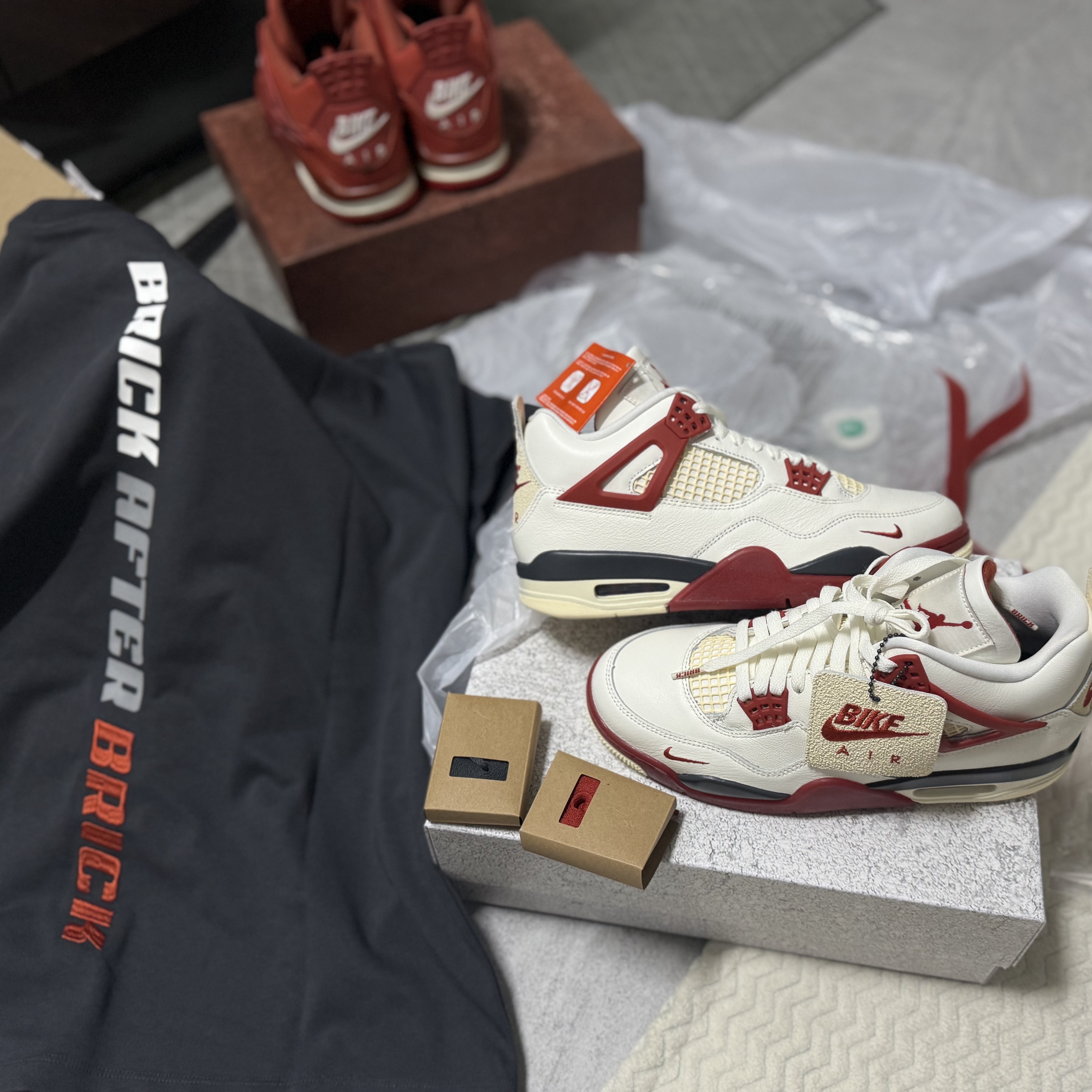 Jordan 4 x Nigel Sylvester Retro OG Brick After Brick, Jordan 4 x Nigel Sylvester Retro OG SP Brick by Brick 착용 스타일 - 2