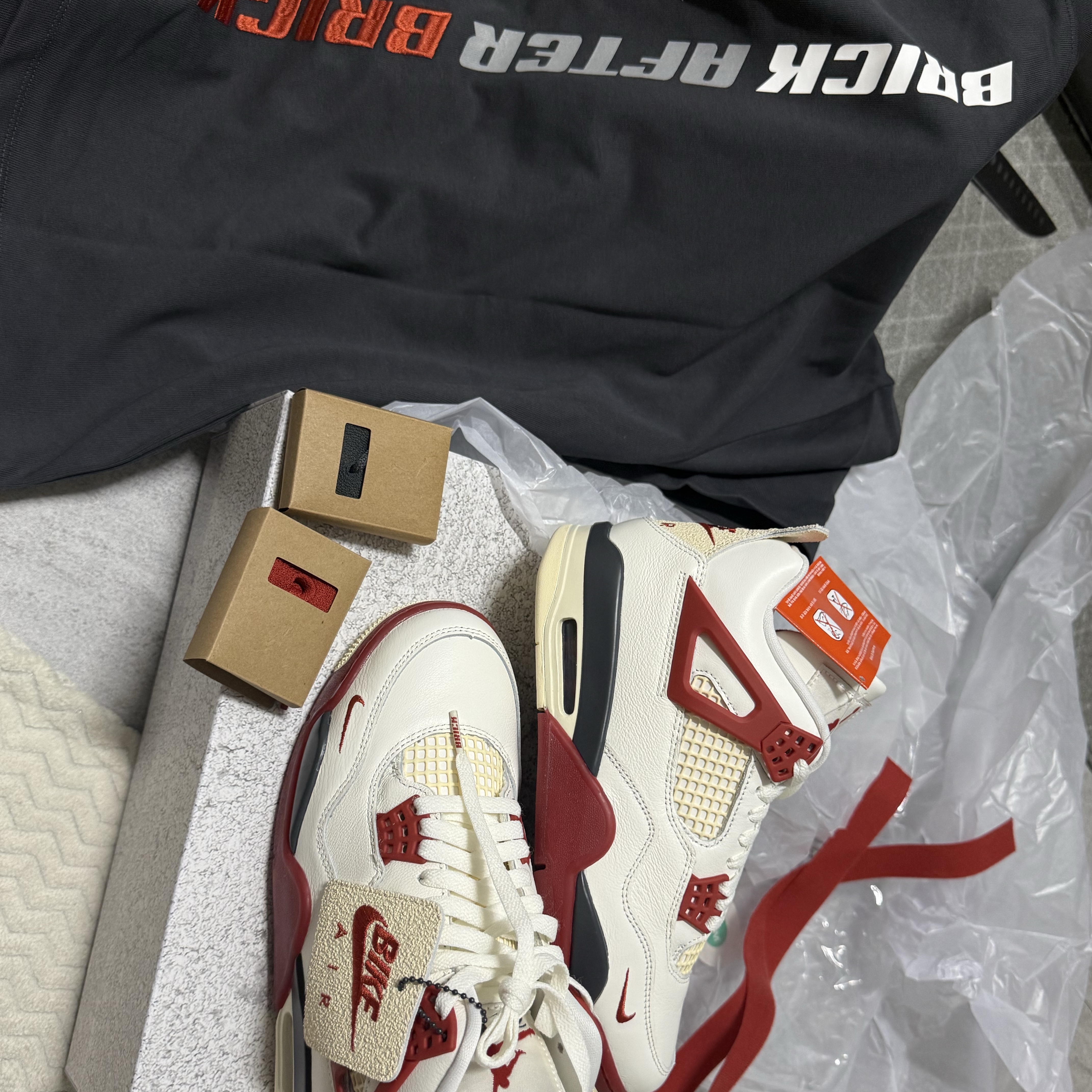 Jordan 4 x Nigel Sylvester Retro OG Brick After Brick, Jordan 4 x Nigel Sylvester Retro OG SP Brick by Brick 착용 스타일 - 3