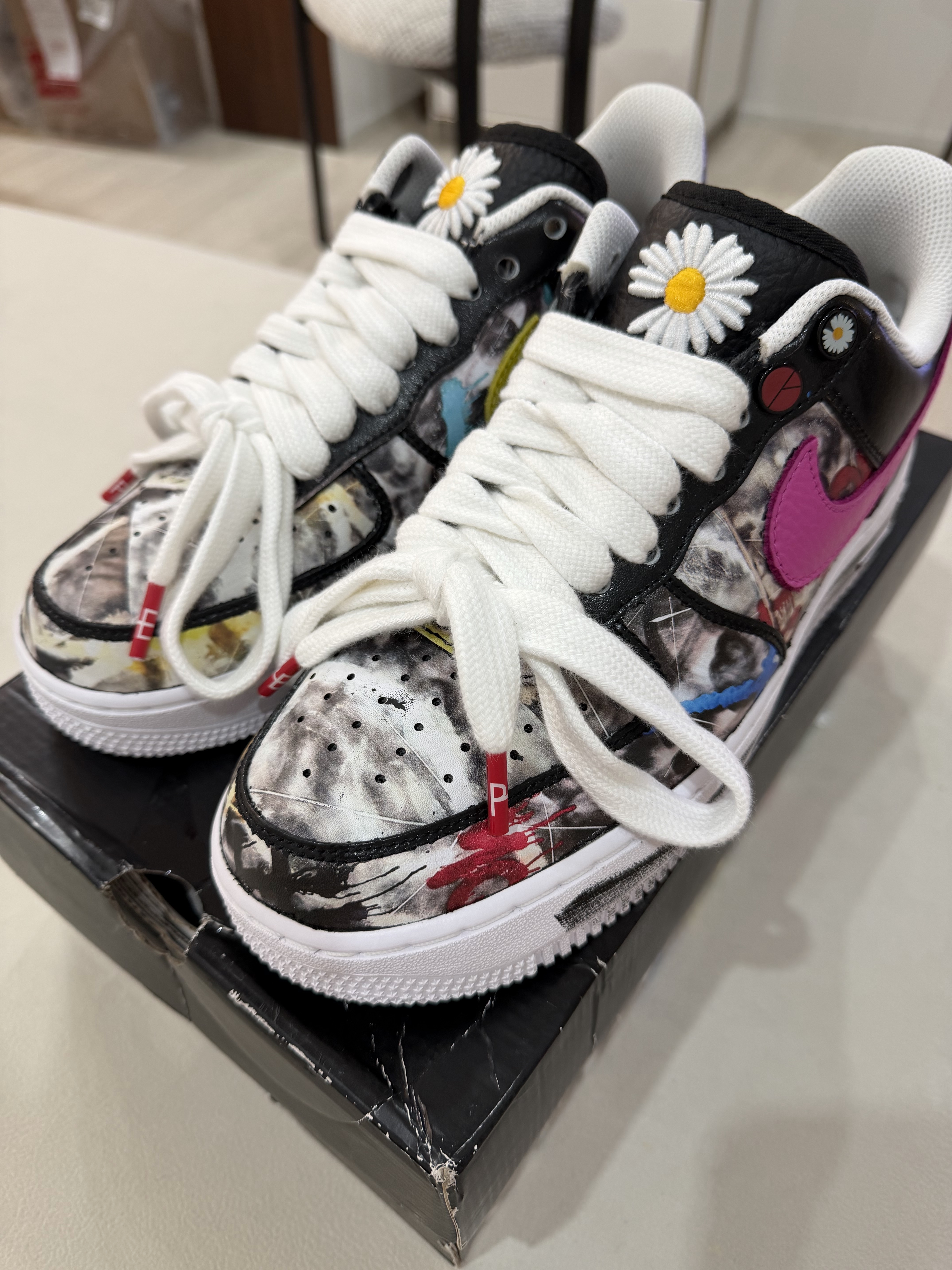 Nike x Peaceminusone Air Force 1 Low Para-Noise 3.0 Black and Multicolor 착용 스타일 - 3